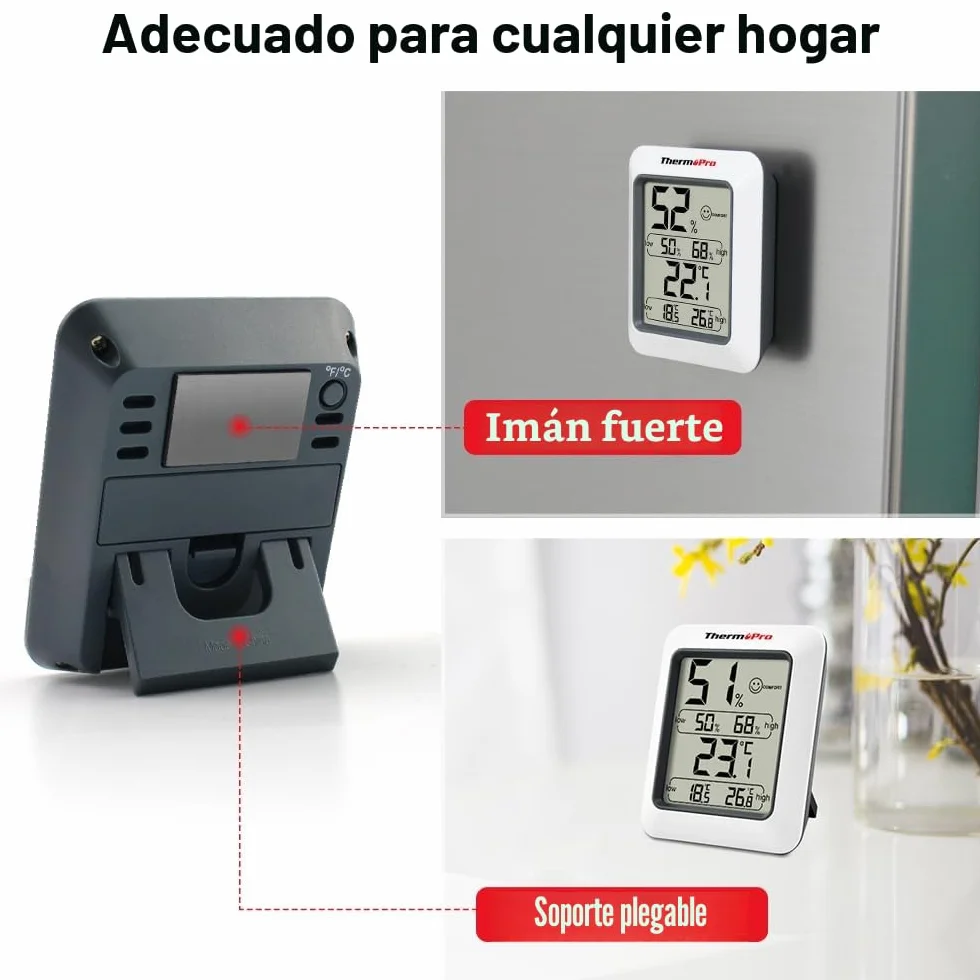 ThermoPro TP50 Termómetro Higrómetro Digital Interior Profesional Medidor Casa Hogar