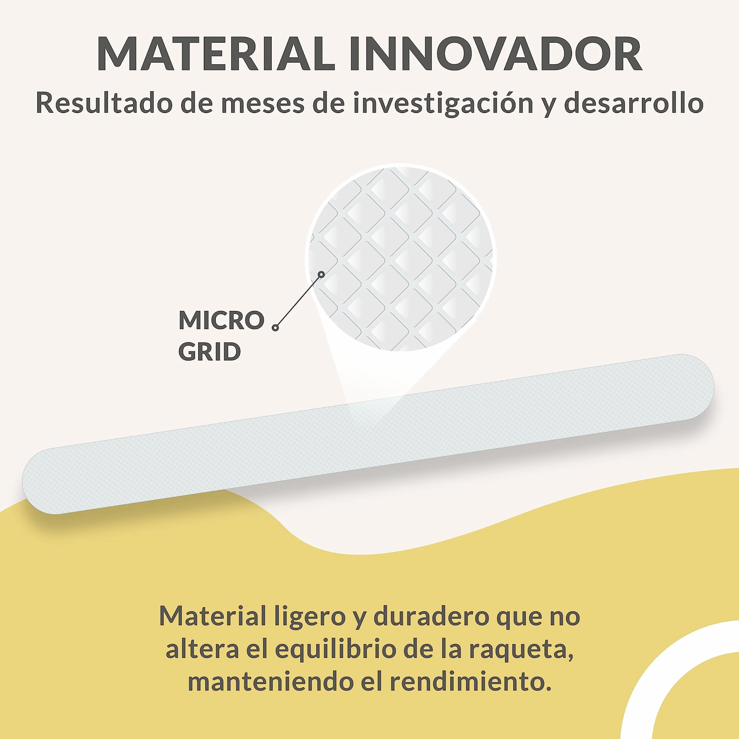 PALBEA Protector Pala de Padel Transparente 35x370mm - Accesorio Duradero y Ligero