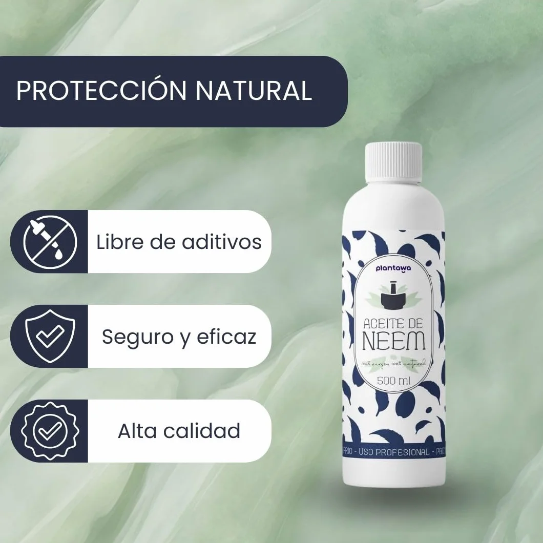 PLANTAWA Aceite de Neem 500ML Multiusos Natural