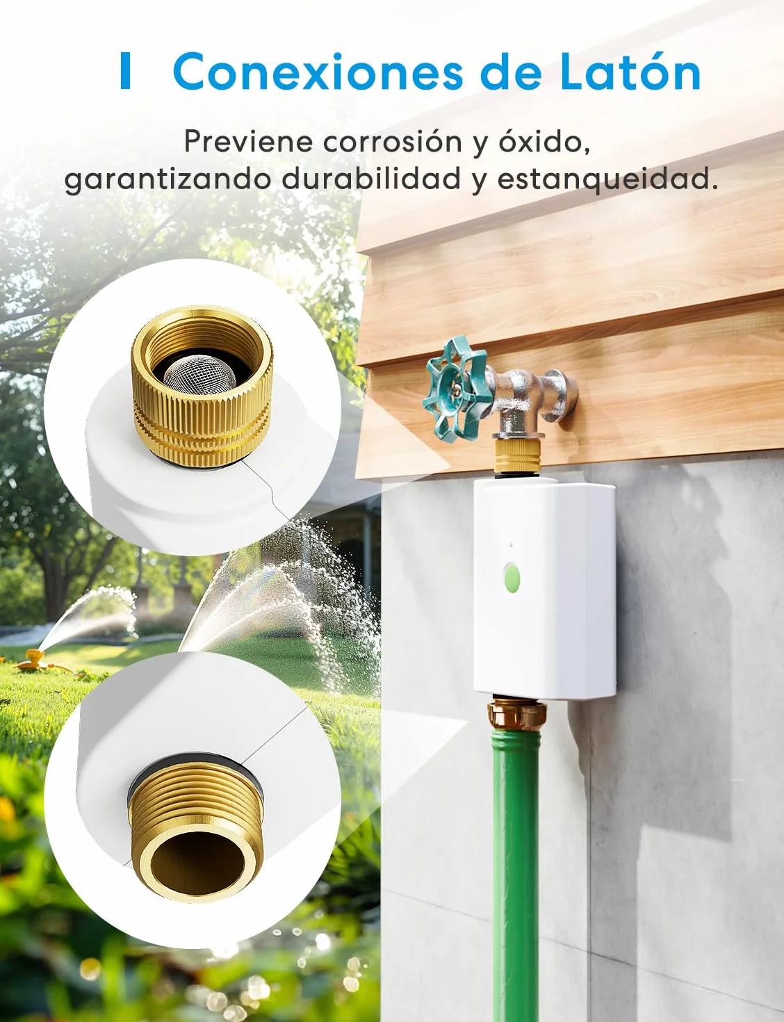 Meross MST100 Programador Riego WiFi Hub MSH450/MSH400 Requerido Riego Automatico Pausa Lluvia App HomeKit Alexa Google Home