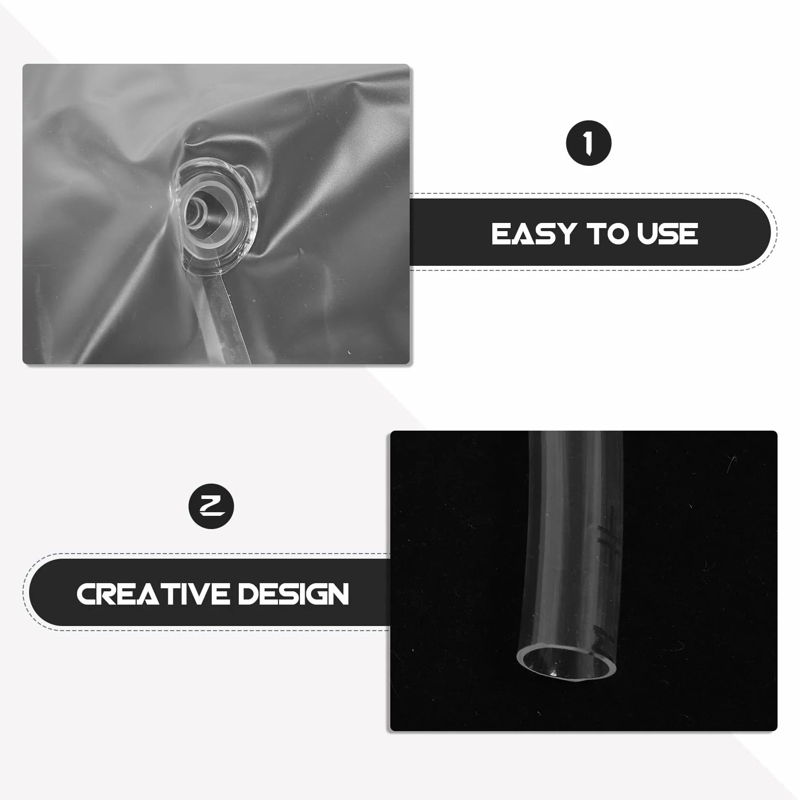 PACKOVE Desviador de Lluvia para Techo Bandeja de Embudo de 120X100 CM Plegable y Tubo de Drenaje de 2 Metros, Kit de Lona para Reparación Rápida de Fugas en Hogar