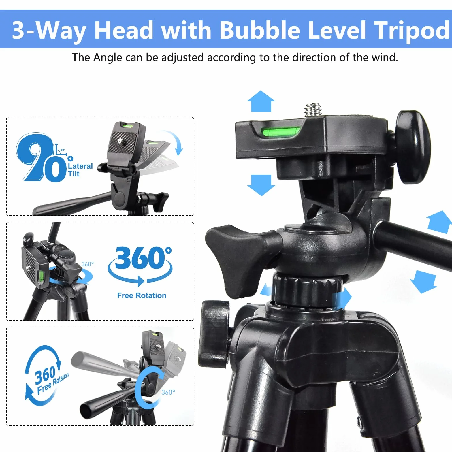 HOLDPEAK HP-866B-APP Anemómetro digital de mano con Bluetooth inalámbrico para medir velocidad del viento, trípope incluido (negro)