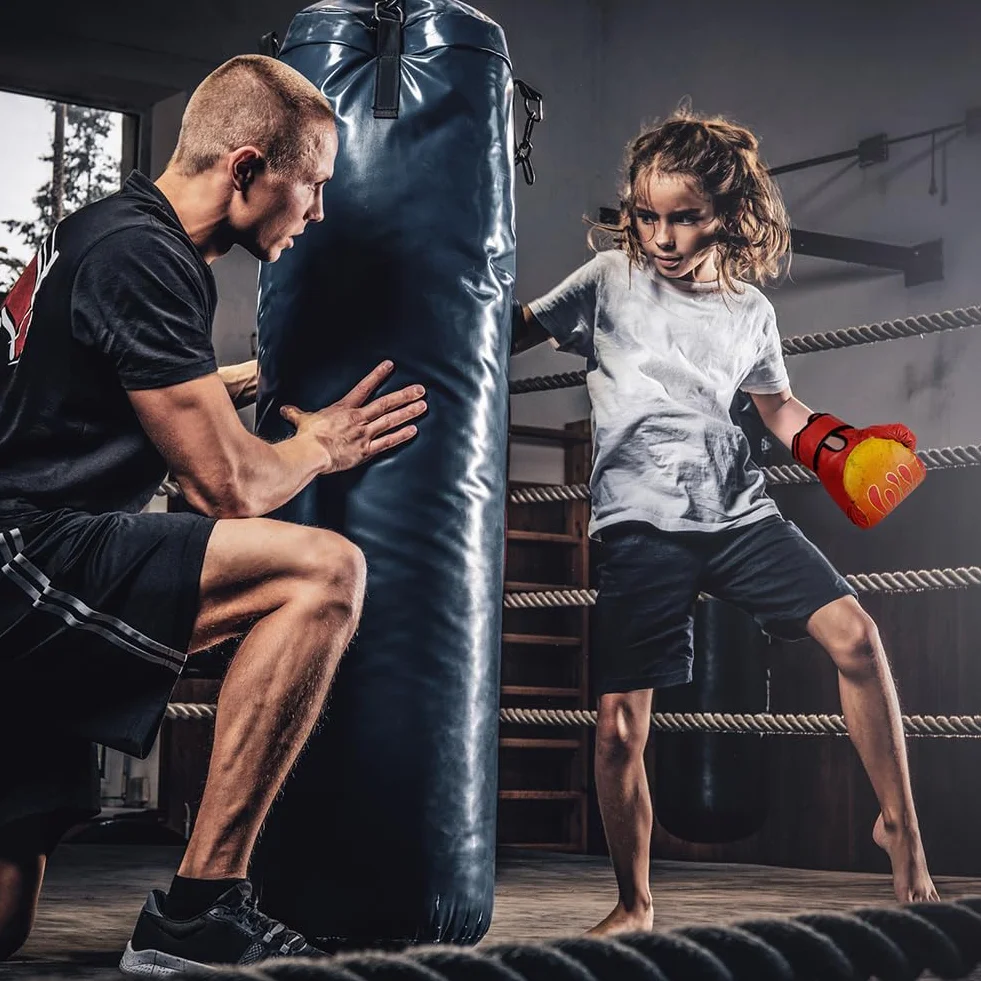 Flintronic Guantes de Boxeo para Niños 4OZ 6OZ Entrenamiento Kickboxing Muay Thai MMA