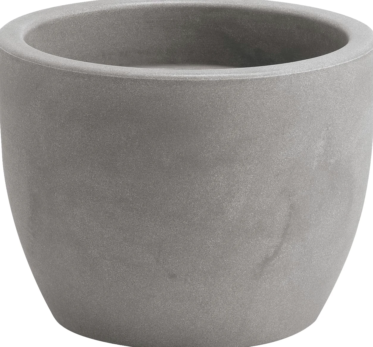 Nicoli - Jarrón Hera Matt de resina giratoria, para interior y exterior, diámetro 30 - 40 - 50 - 60 cm (40 cm de diámetro, ceniza)