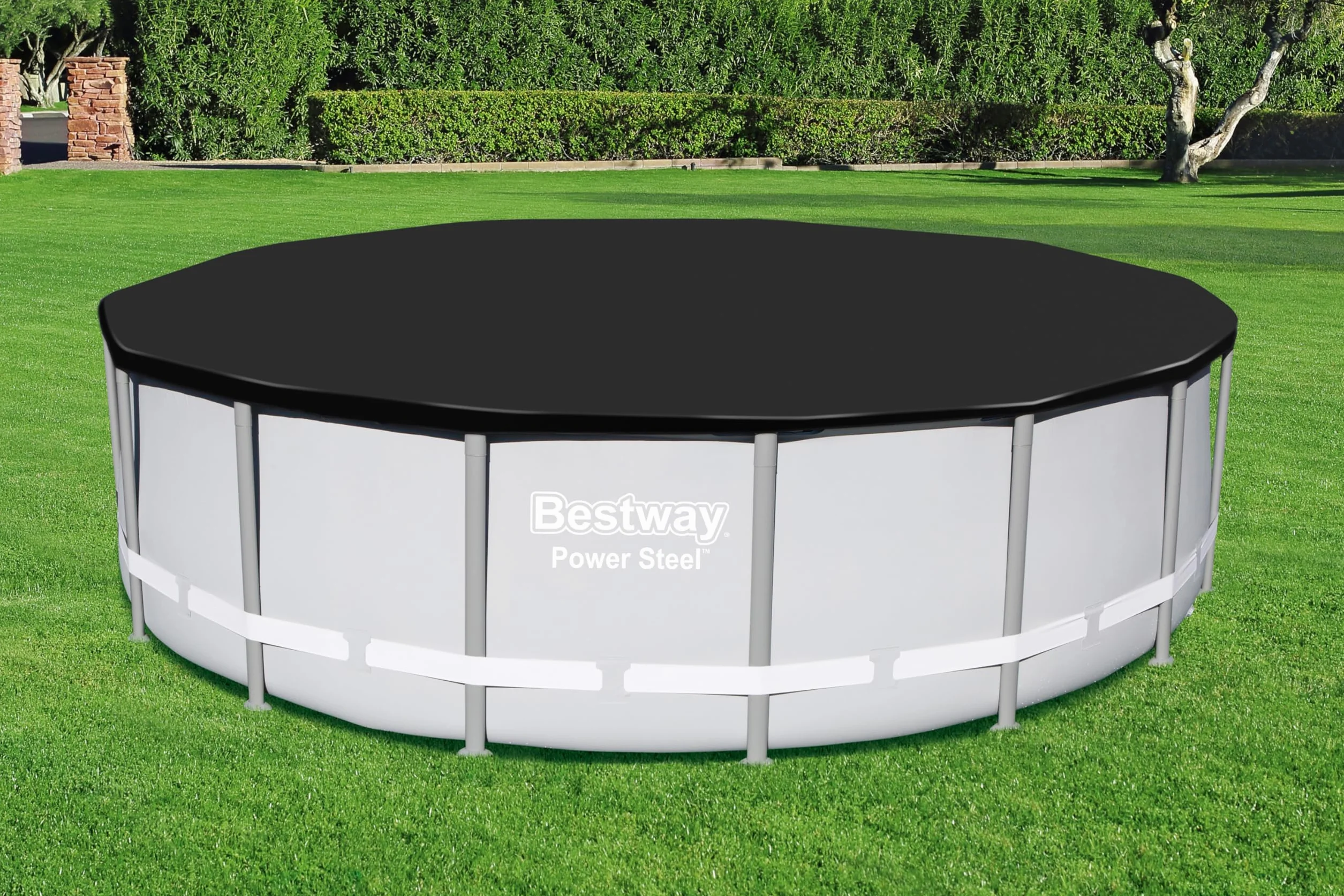 BESTWAY Cobertor de Invierno Piscina PVC Negro Ø493 cm