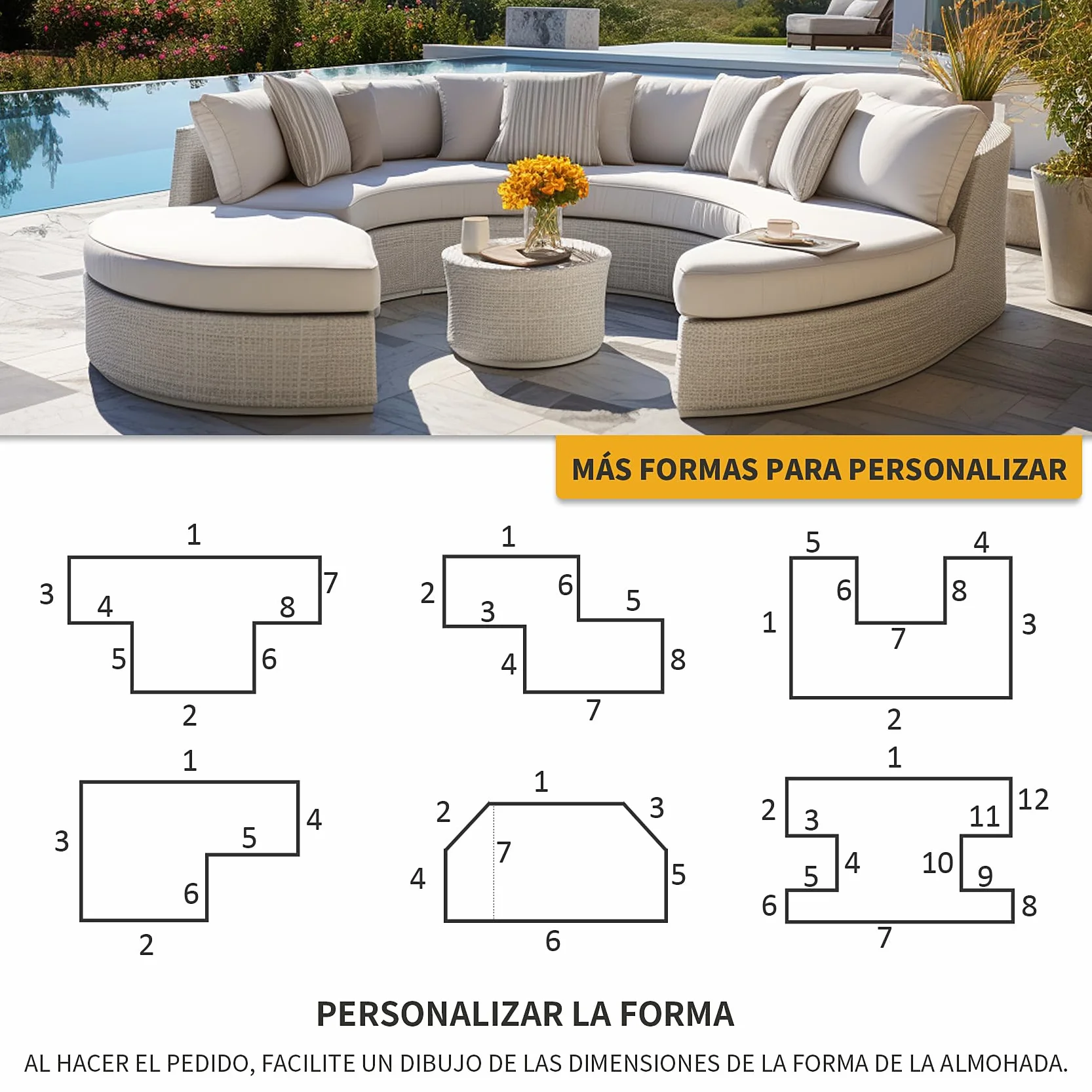ROFIELTY Cojín de Banco Personalizado para Exterior, Espuma de Alta Resistencia, 90 Colores