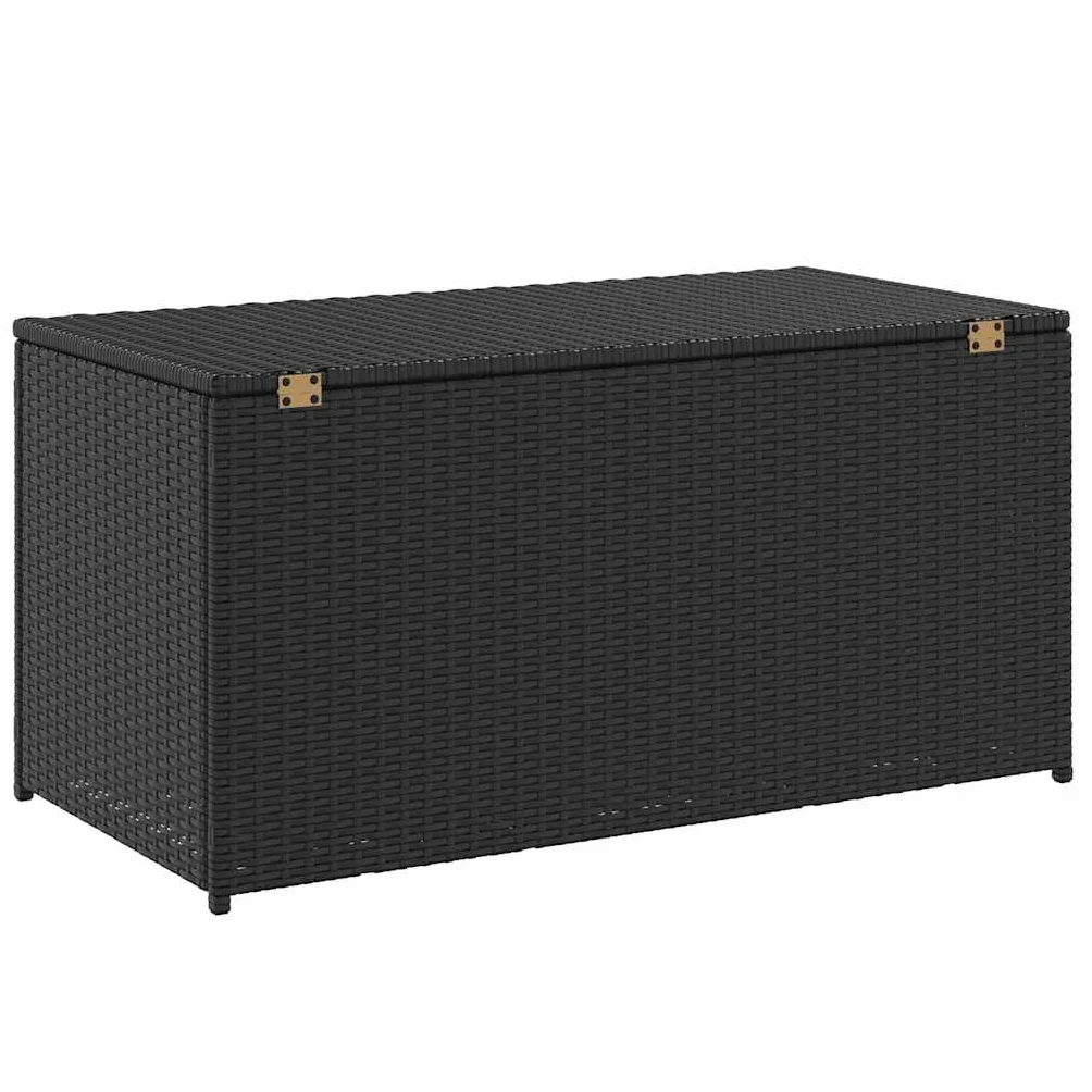 vidaXL Caja de Almacenaje Jardín Ratán Sintético 100x50x50 cm Negro