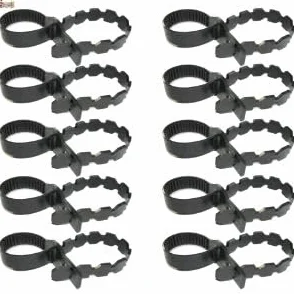 BricoLoco.com Brida entutorar árboles. Pack 10 uds. Correa Ajustable para Sujetar árboles a tutores. Collar de Goma para sujeción de árboles a Tutor guía sin dañar el Tronco. Atadura Suave. (10)