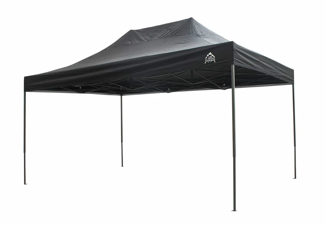 All Seasons Gazebos 3x4.5m Totalmente Impermeable Pop up Gazebo - Negro
