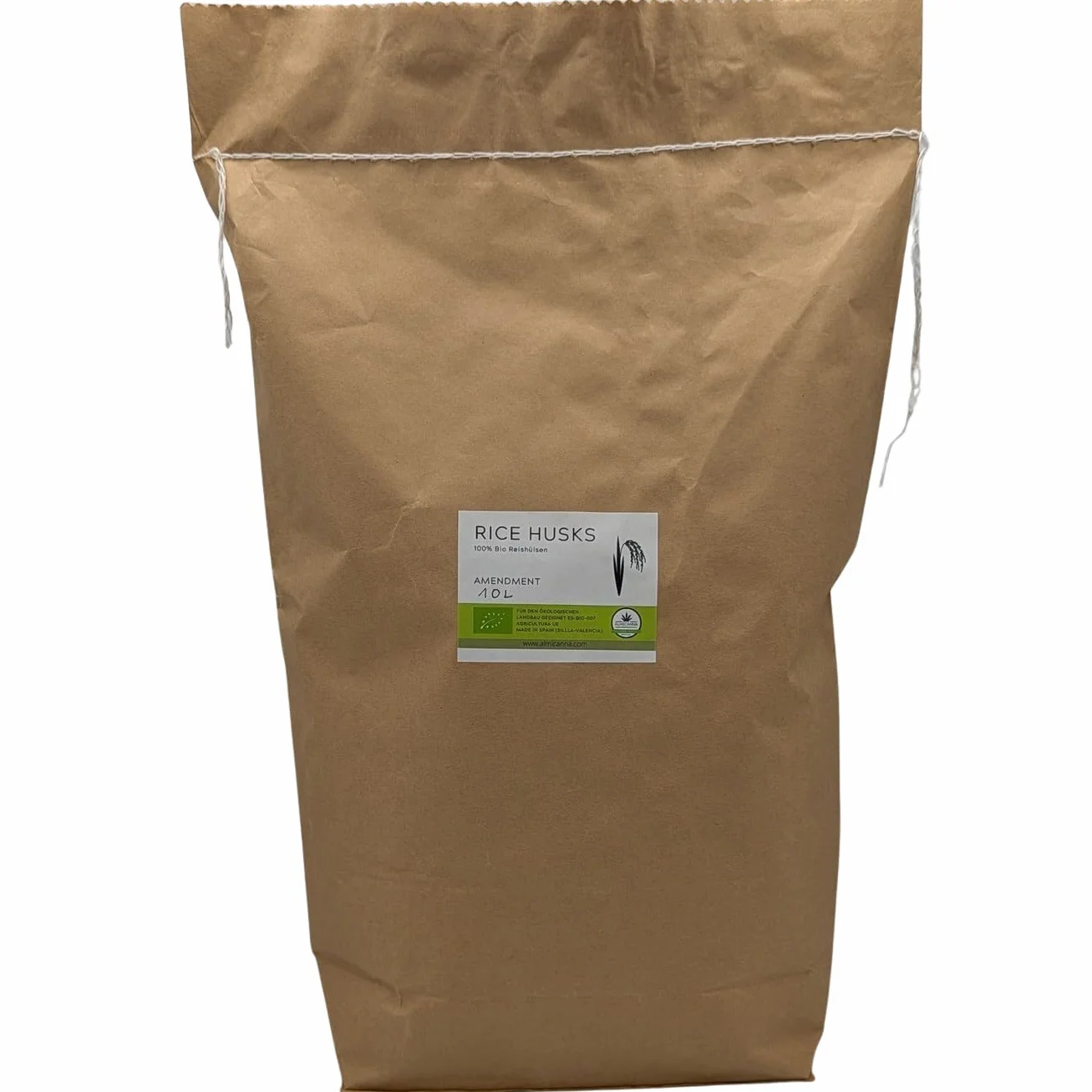 Bio Cascaras de Arroz – Fuente natural de silicio – Mejora estructural del sustrato para Living Soil (10L)