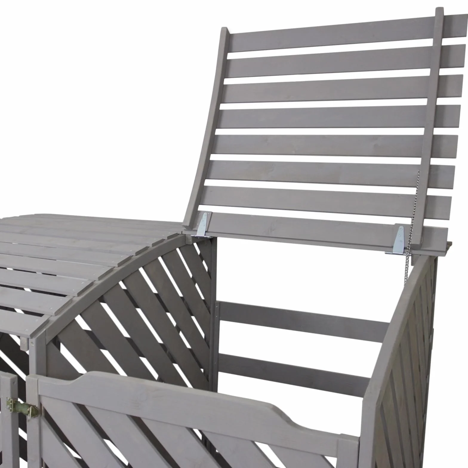Cobertizo para Contenedor de Basura Gris 2x240L 122x149x92.5 cm Madera