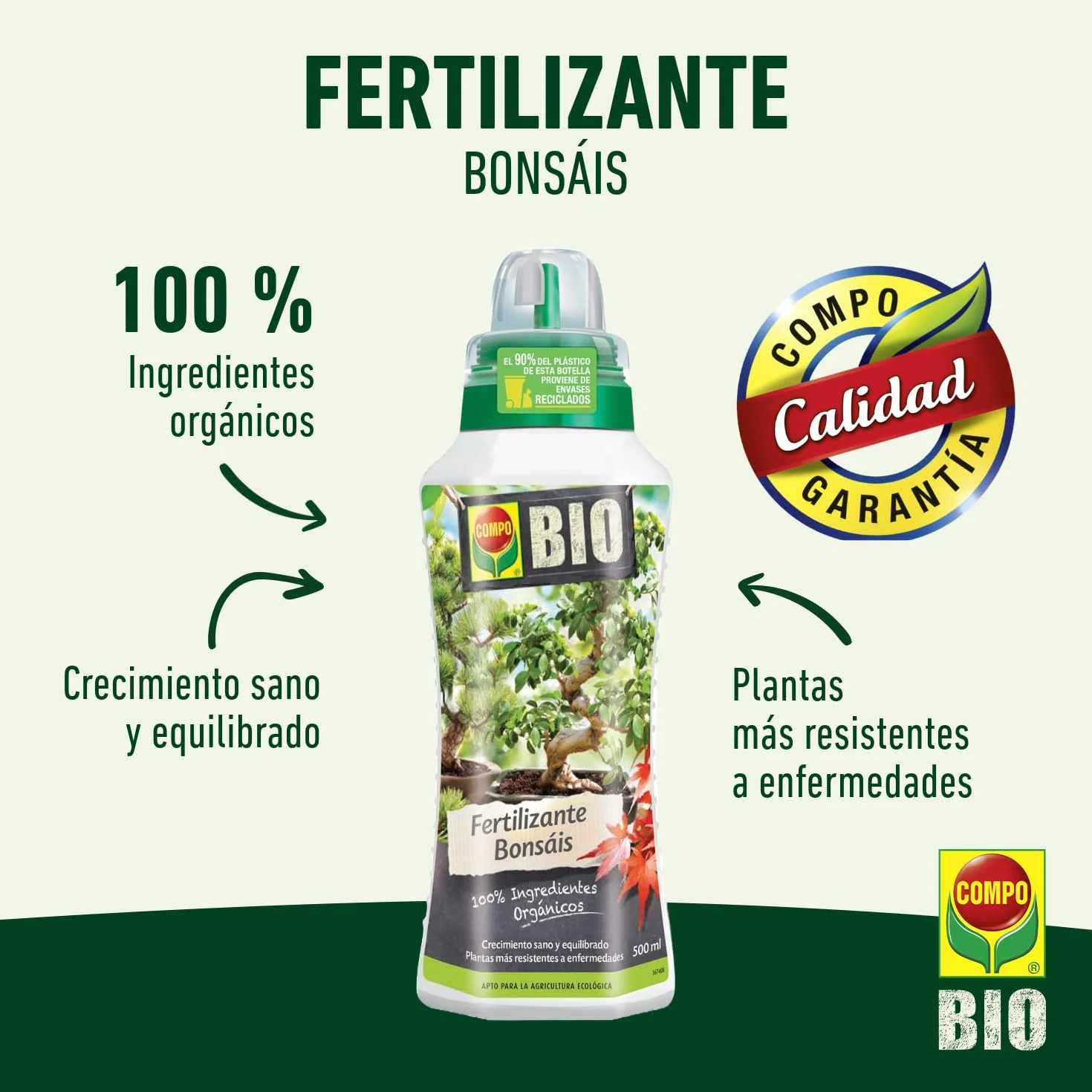 COMPO Bio Huerto Urbano Fertilizante para Bonsáis, 500 ml