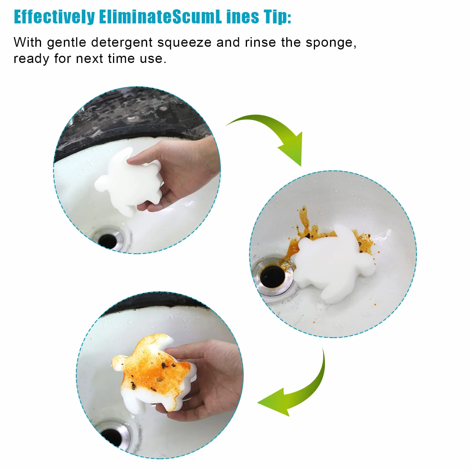 Esponja Absorbente de Aceite Luter para Bañera de Hidromasaje, Forma de Tortuga, Flotante para Piscina y SPA, Blanco
