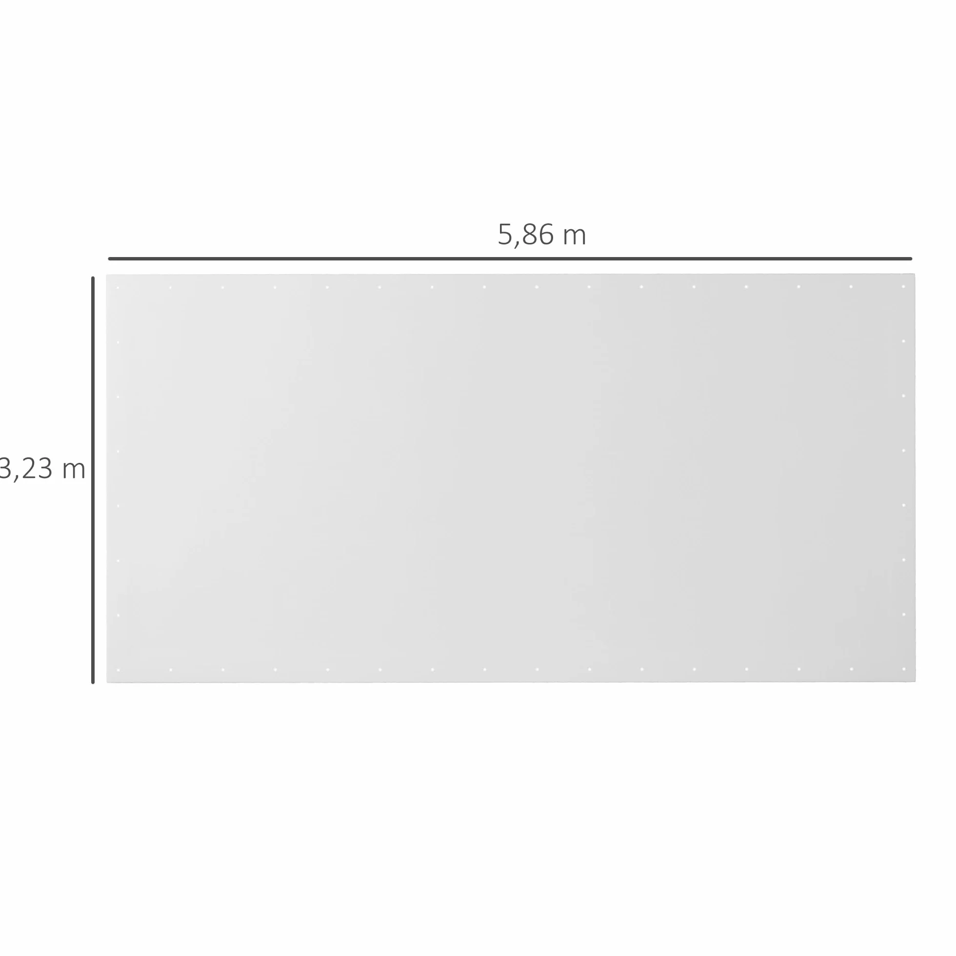 Outsunny Lona de repuesto para cochera 3 x 6 m toldo de coche 48 gomas elásticas