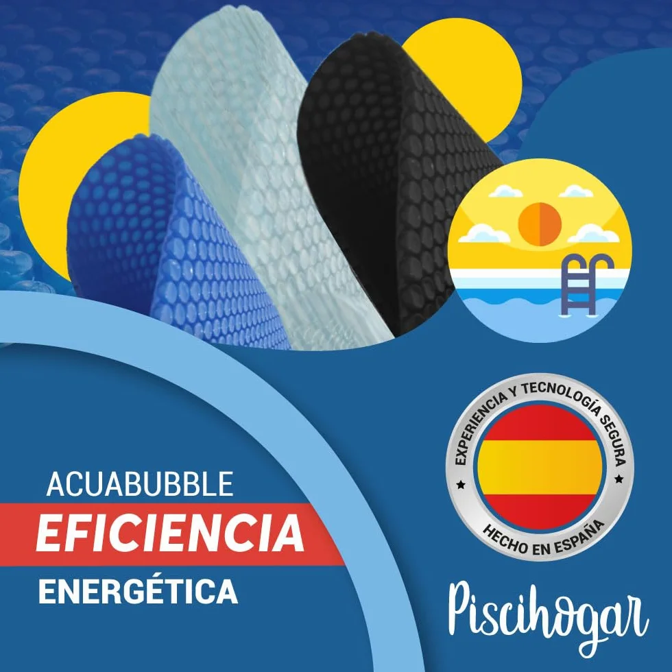 Manta térmica piscina AcuaBubble PLUS 500 micras 2.00 x 4.00 m Fabricada en España