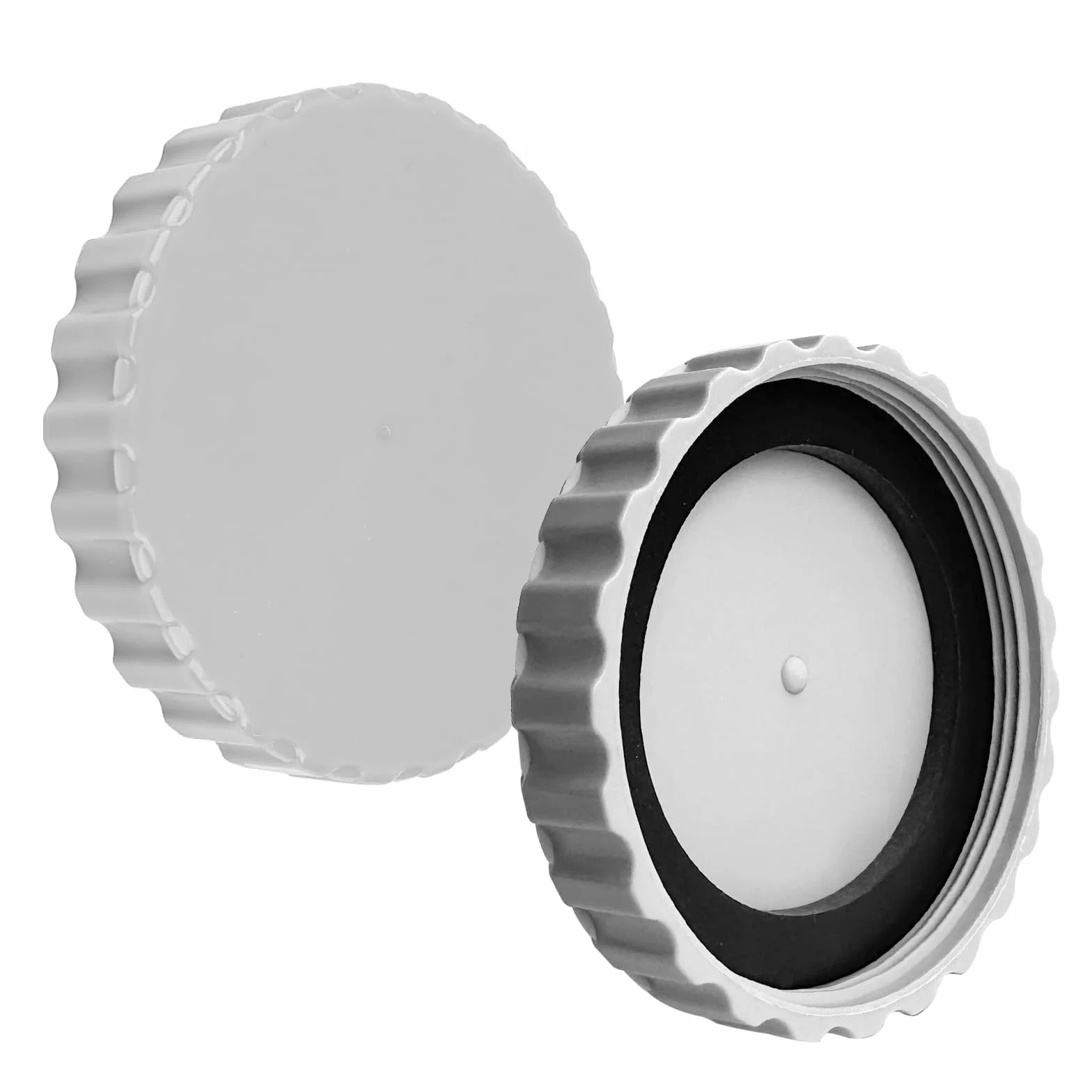 Tapones de Invierno para Piscinas Resistentes a Heladas y Prueba de Fugas, 2 Unidades con Junta, Gris