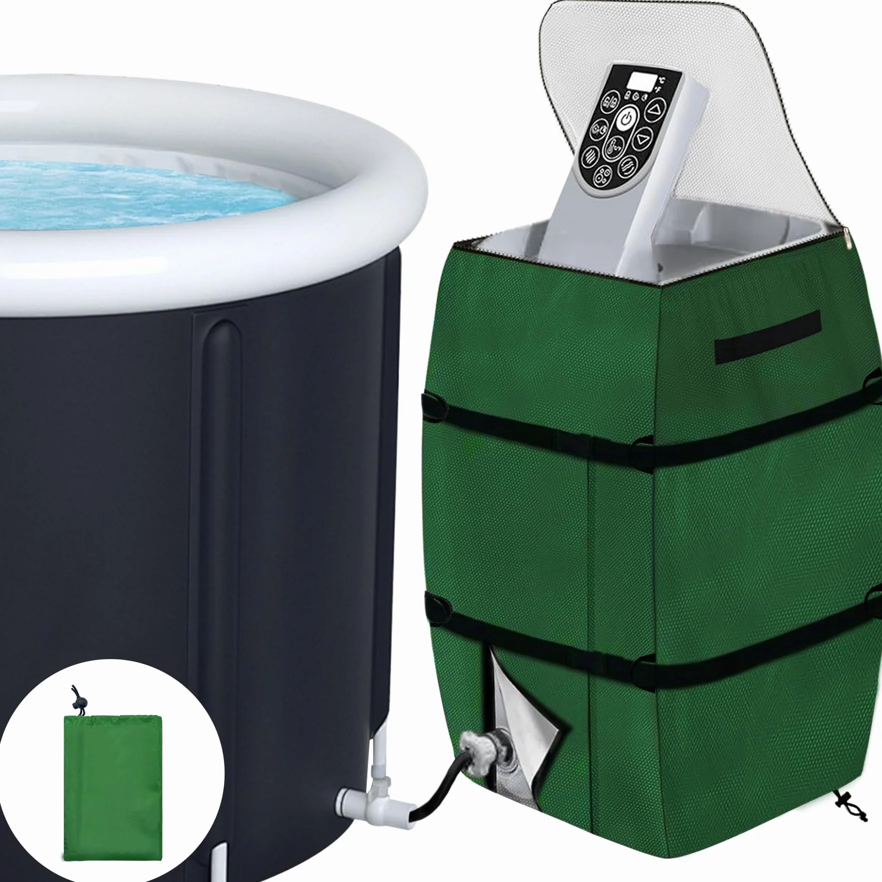 TZEKING Cubierta para Bomba de Bañera de Hidromasaje Impermeable Resistente a la Intemperie