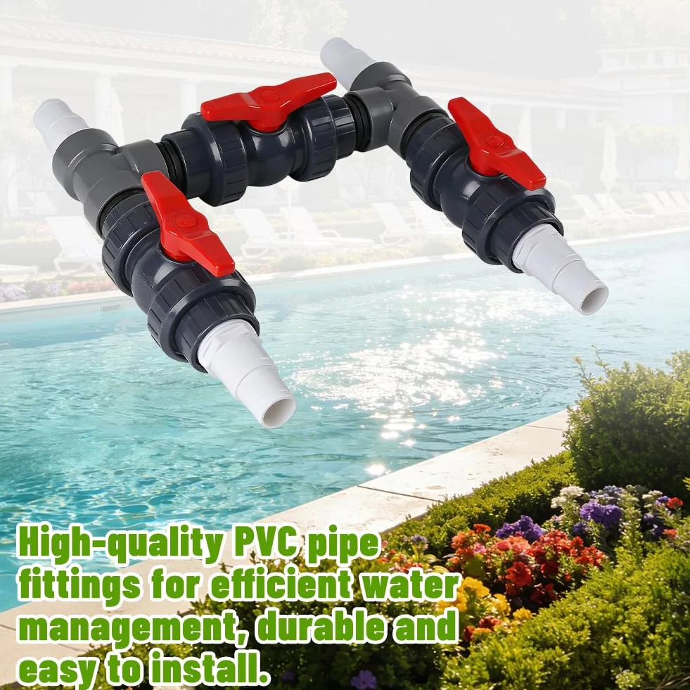 Bomba de calor Pool Bypass Set Ø 50 mm Kit de conexión para calefacción de piscina 32 mm 38 mm
