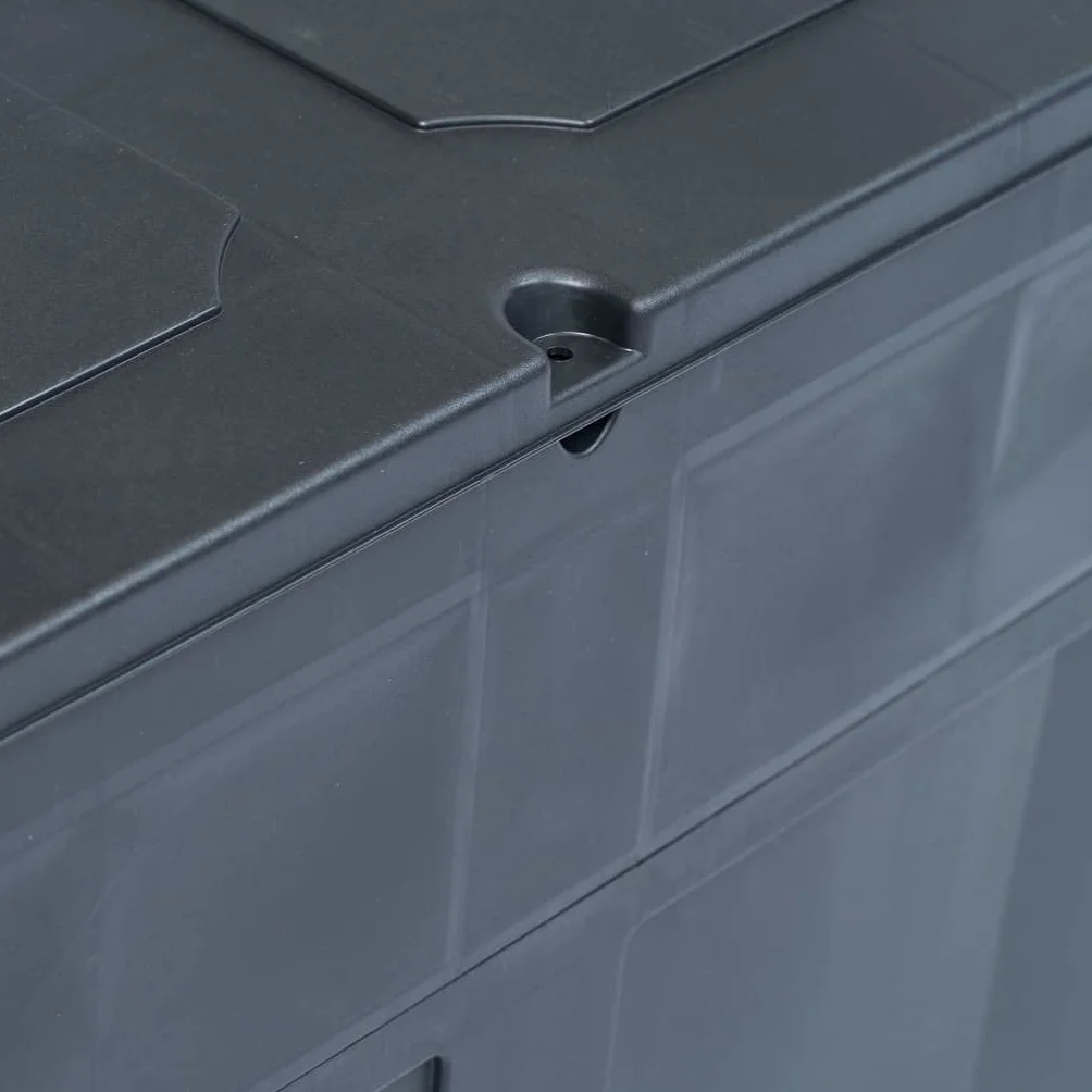 vidaXL Caja de Almacenamiento de Jardín 320 L Negro