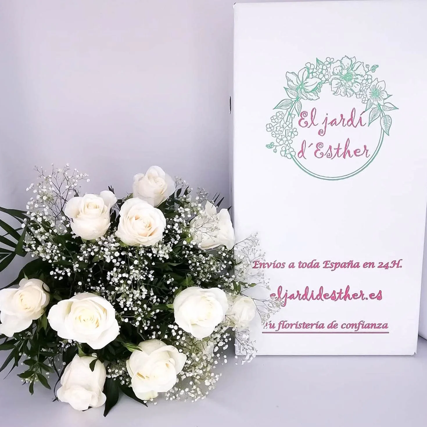 Alma Ramo de flores naturales 12 rosas blancas a domicilio entrega gratis 24 horas