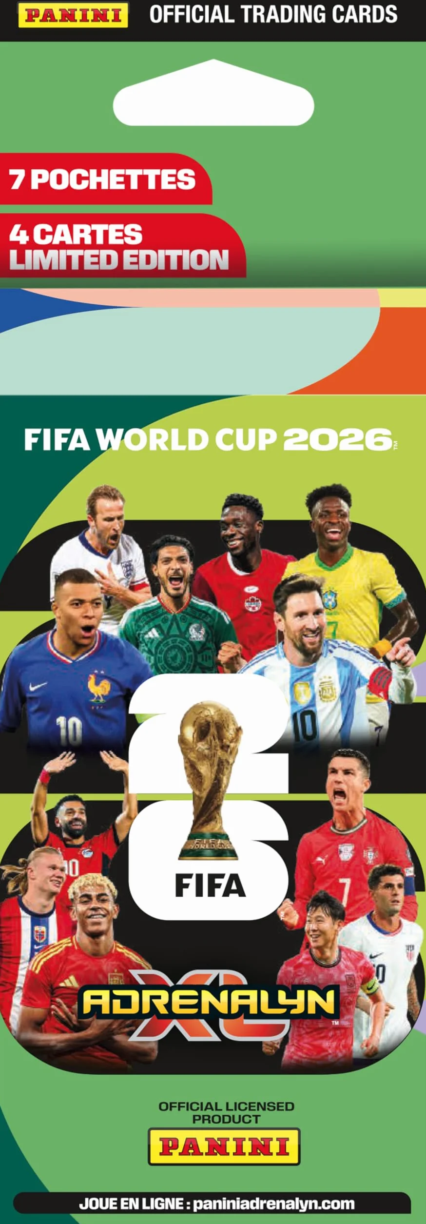 Panini FIFA 2026 Copa Mundial Trading Cards Blister 7 Fundas 4 Tarjetas Edición Limitada