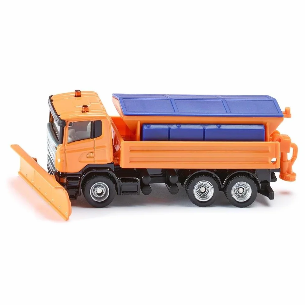 Siku 1898 Quitanieves Pala de Nieve Móvil 1:87 Metal Plástico Naranja Azul