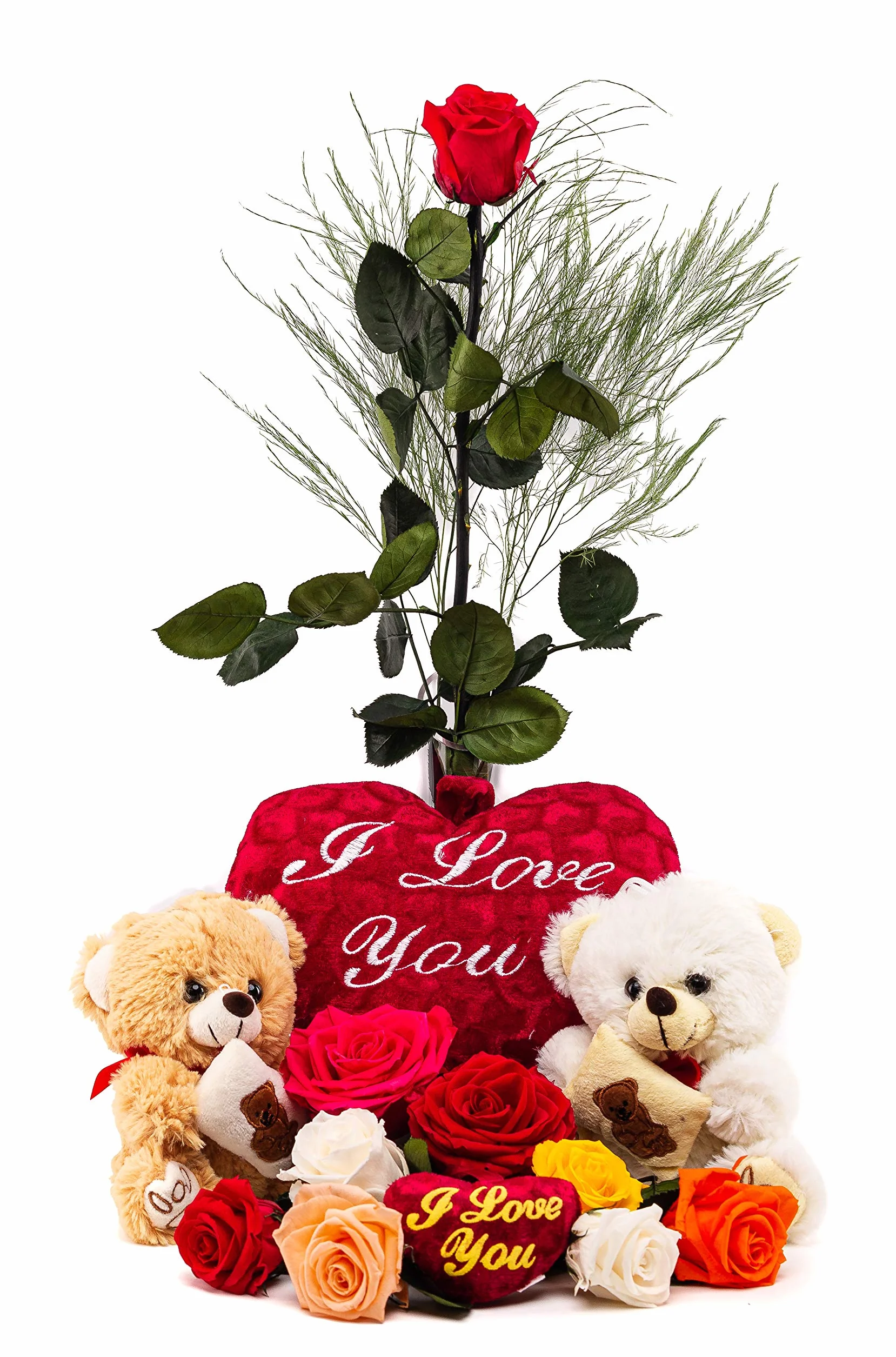 Rosa eterna preservada roja caja regalo design refinado flores naturales domicilio decoracion hogar