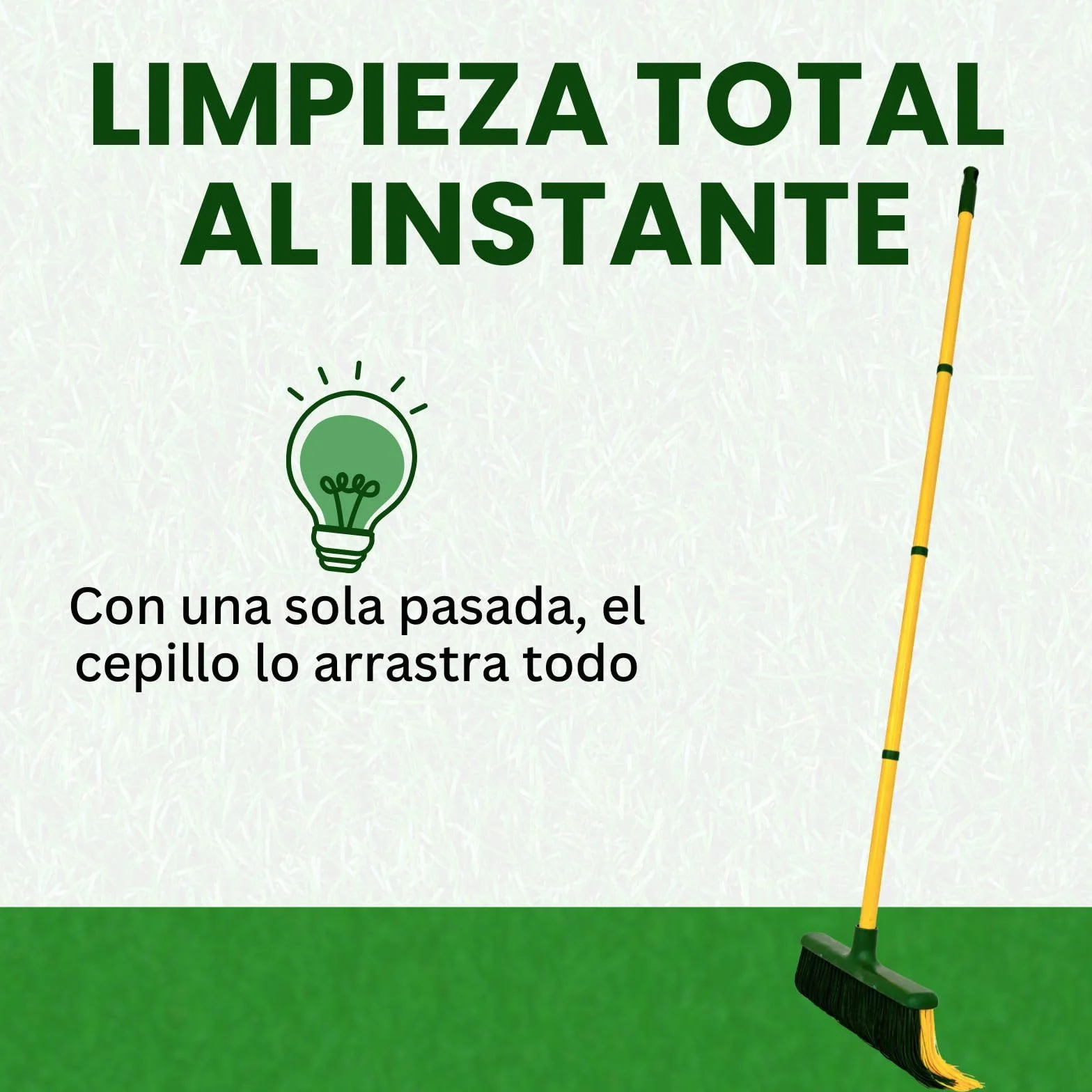 Cepillo para Césped Artificial con Mango Extensible 0,80–1,40 m Limpieza y Mantenimiento