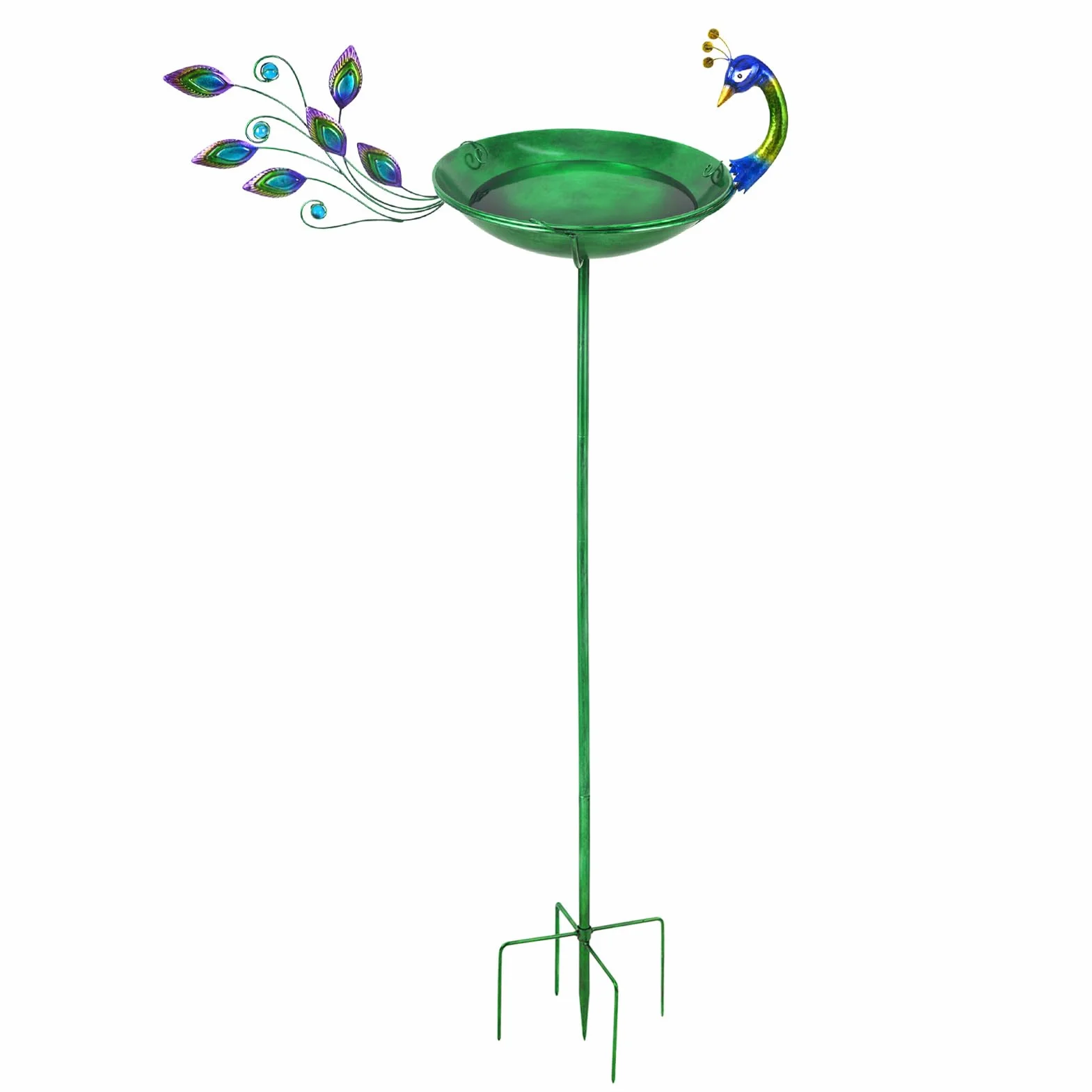 Bebedero para Pájaros para Exterior Bandeja De Metal Resistente A La | Bebedero de Patio Resistente a la Intemperie Para Césped Jardín Patio Balcón Terraza