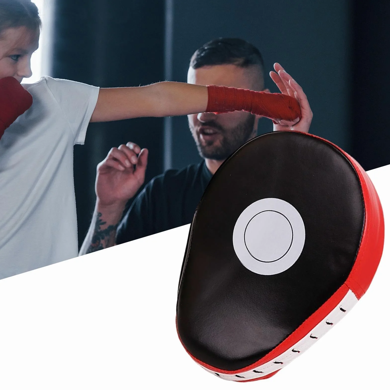 Almohadillas de Boxeo para Adultos, Mitones de Boxeo MMA Engrosadas y Curvas, Objetivo de Boxeo con Absorción
