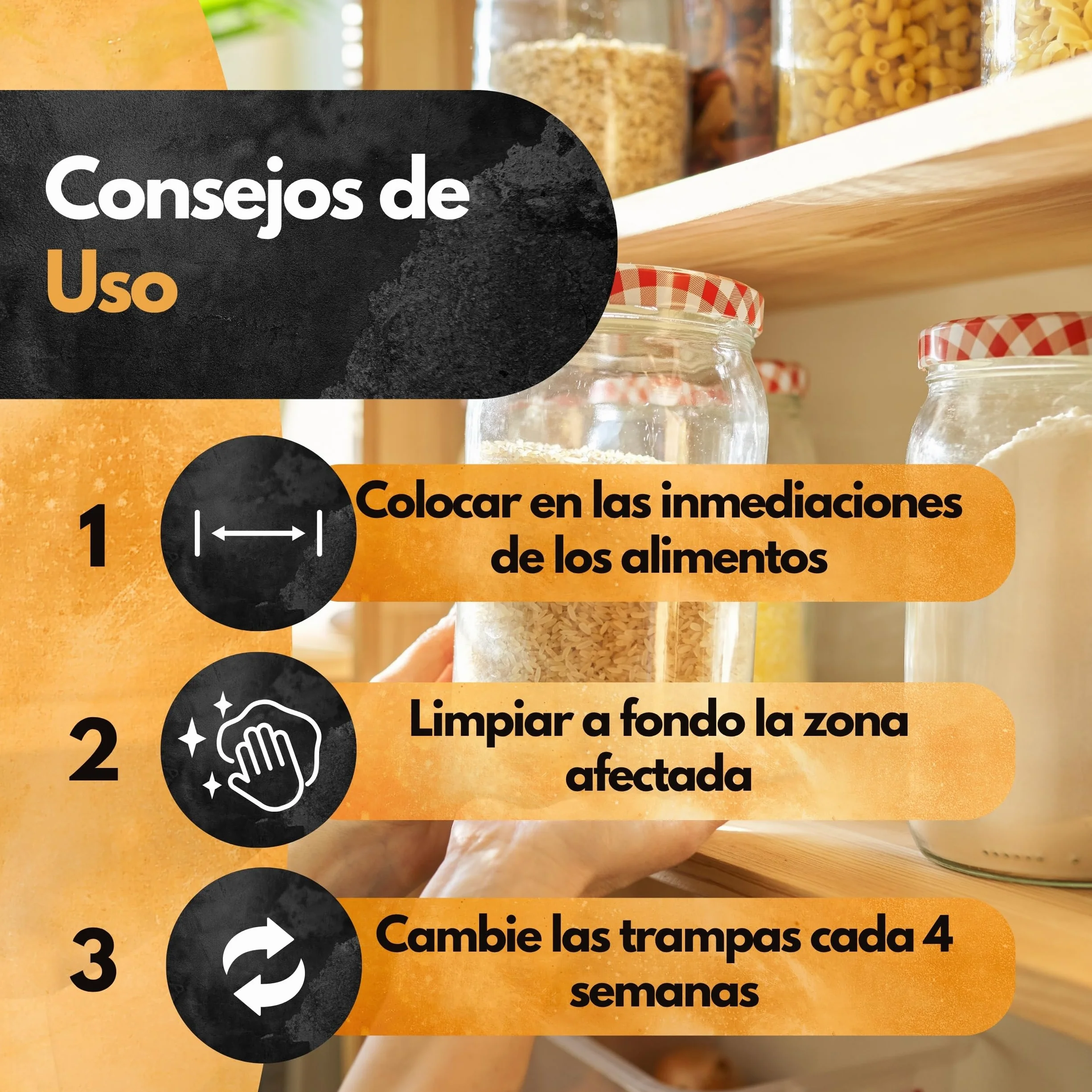 Trampa de polillas de alimentos 10 unidades Set ahorro Tiras adhesivas Papel antipolillas
