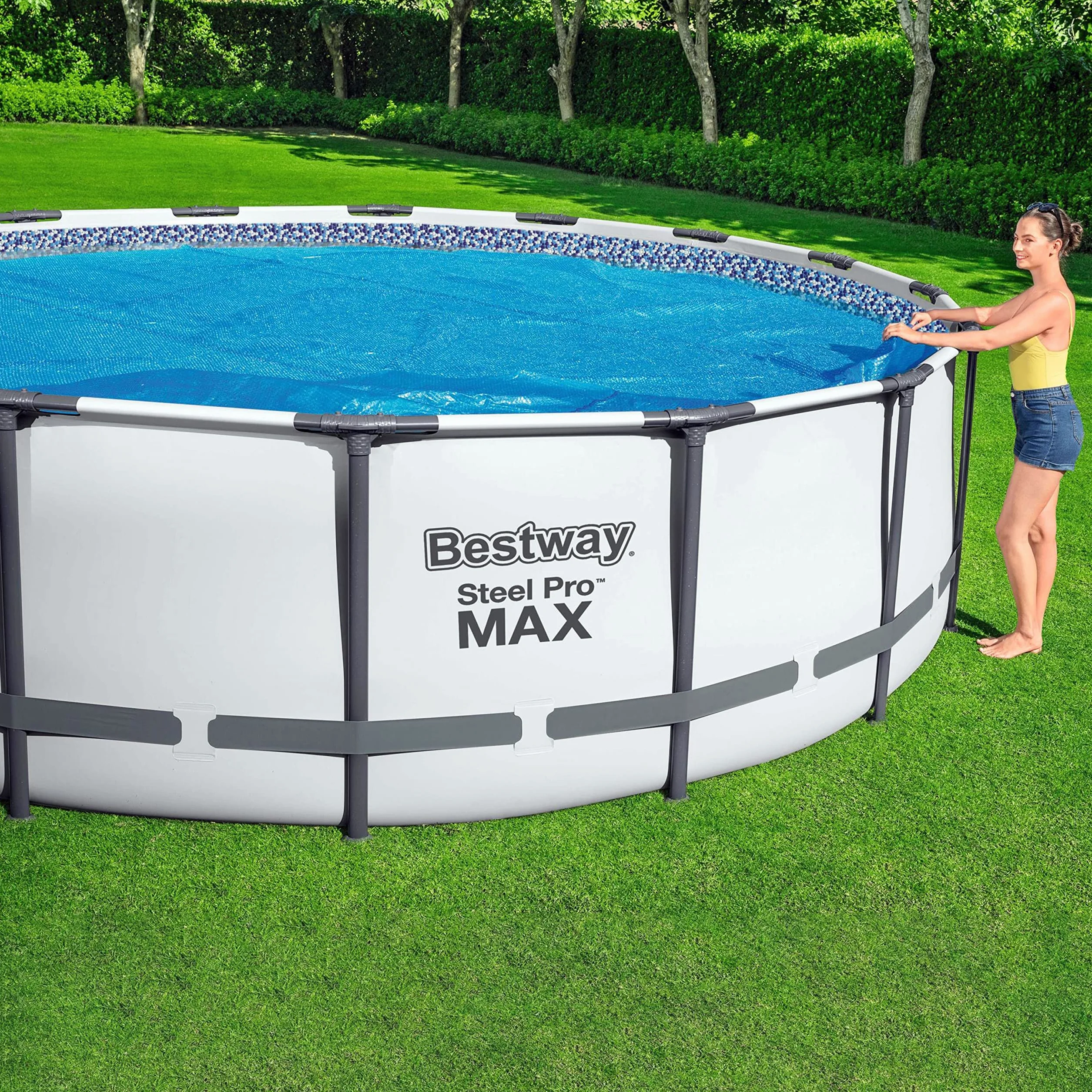 Bestway Cobertor Solar para Piscina Desmontable Ø356 cm