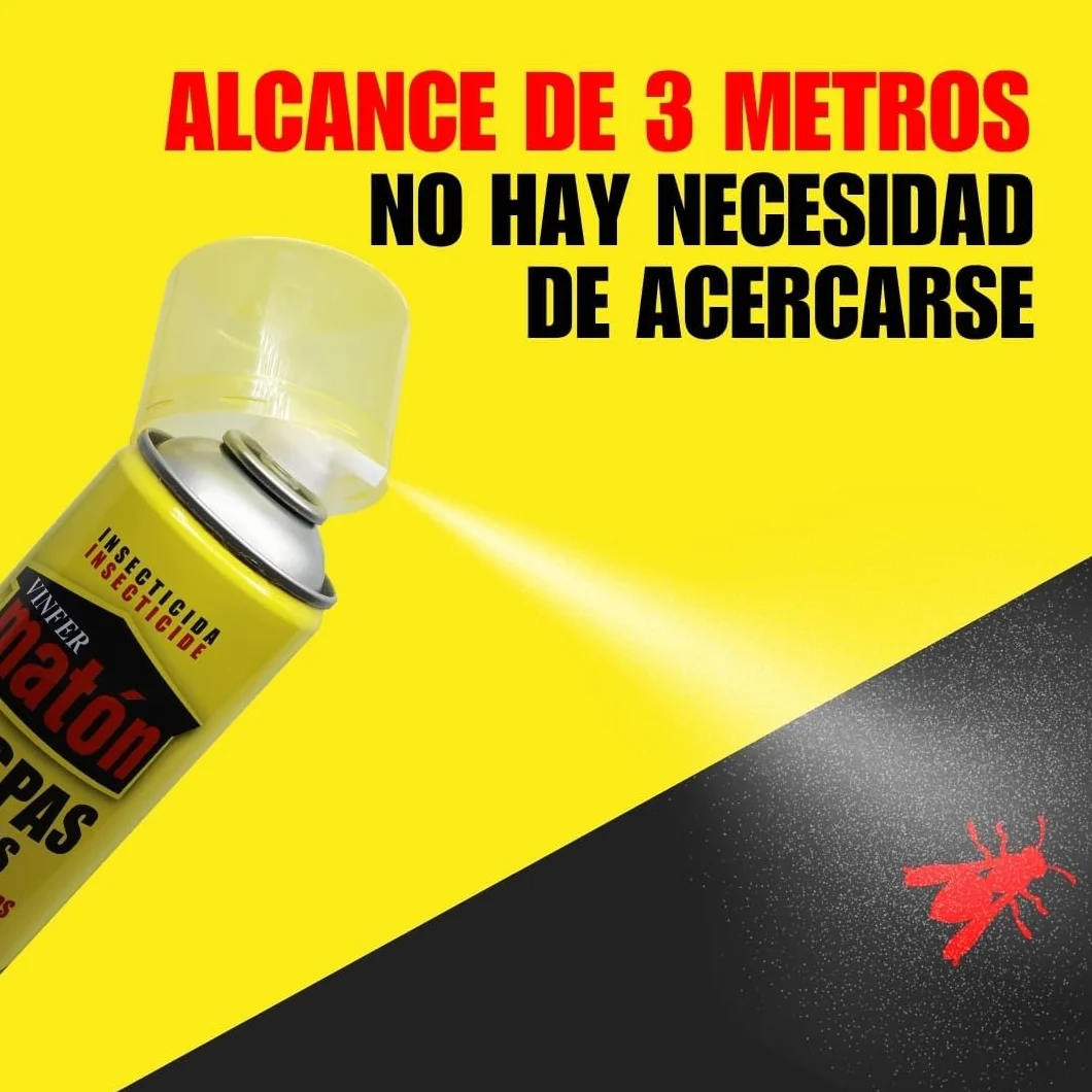 VINFERMATON Insecticida Avispas y Avisperos Exterior Pack 2×600 ml Antiavispas Alcance 4 m Acción Inmediata Profesional