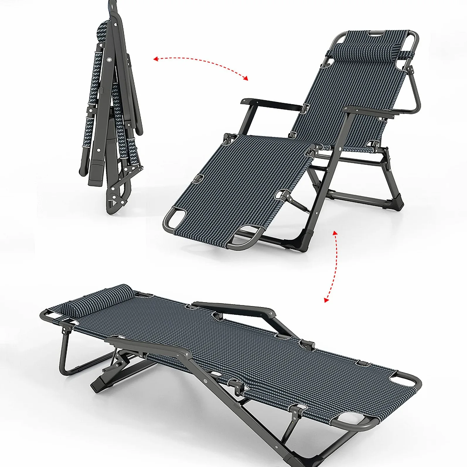 Sillas de Gravedad Cero, sillas de Gravedad, sillones reclinables para Patio, sillas de Camping Ajustables para Exteriores, soportan 200 kg.