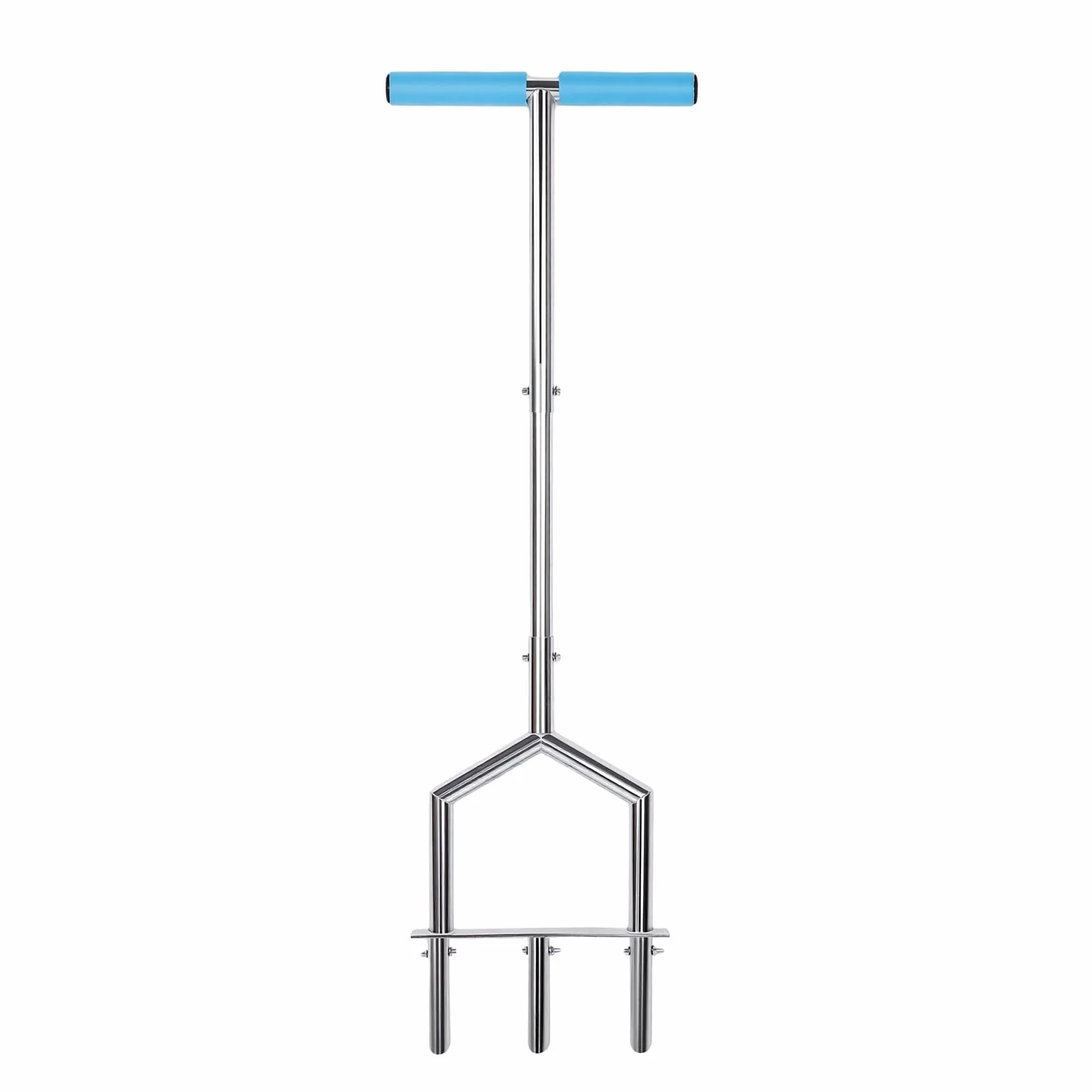 Aireador de Césped Hueco de 3 Dientes, Herramienta de Extracción de Núcleos Manual para Propietarios de Viviendas, Mantenimiento de Césped, Acero Inoxidable Utilizado en Exteriores