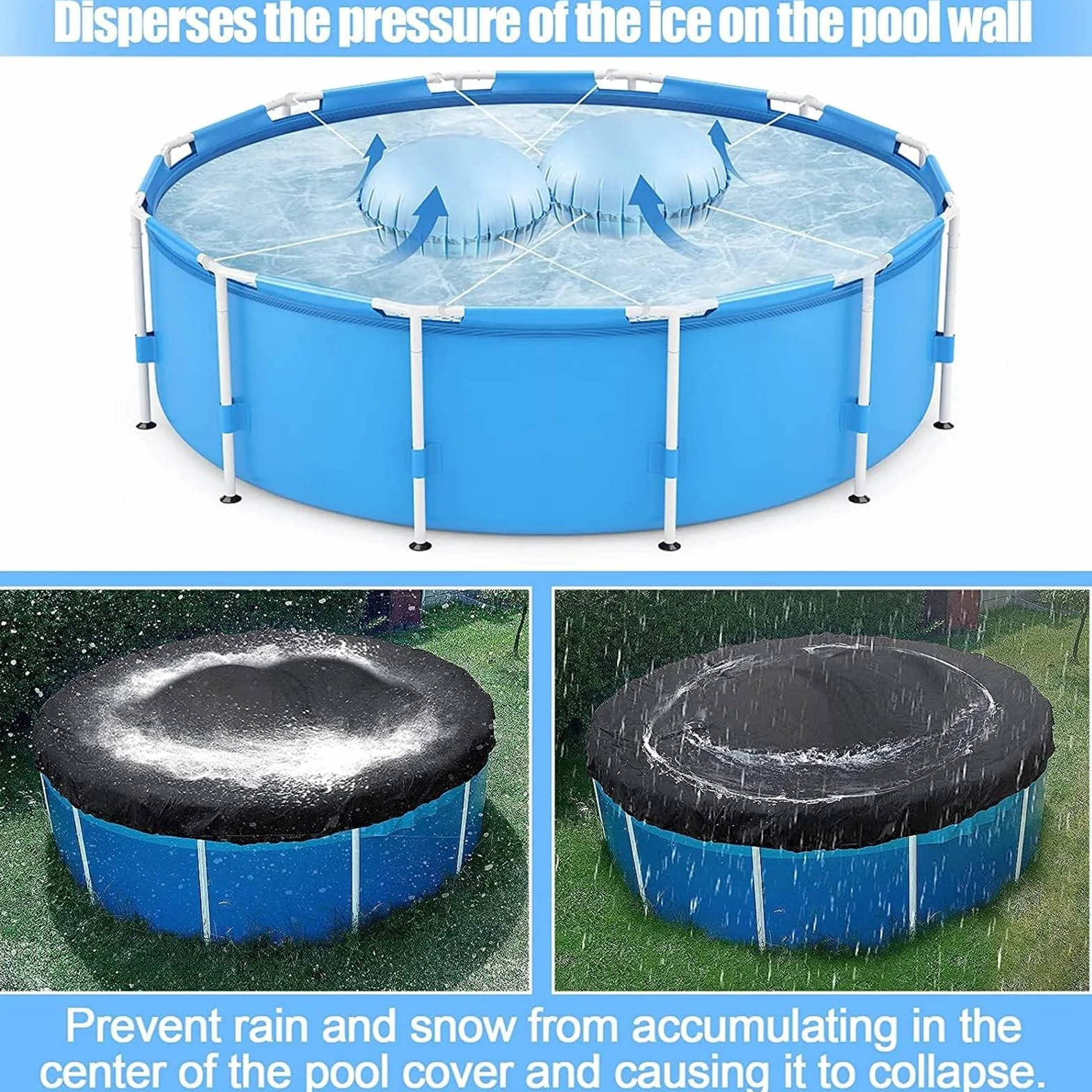 Cojín de Piscina Invierno DAZZTIME Cobertor Evitar Hojas