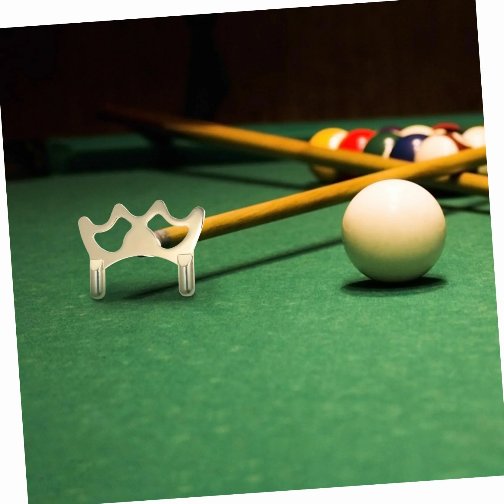 Mikikit Soporte para Tacos de Billar Metálico Puente Ajustable Ligero para Snooker y Pool