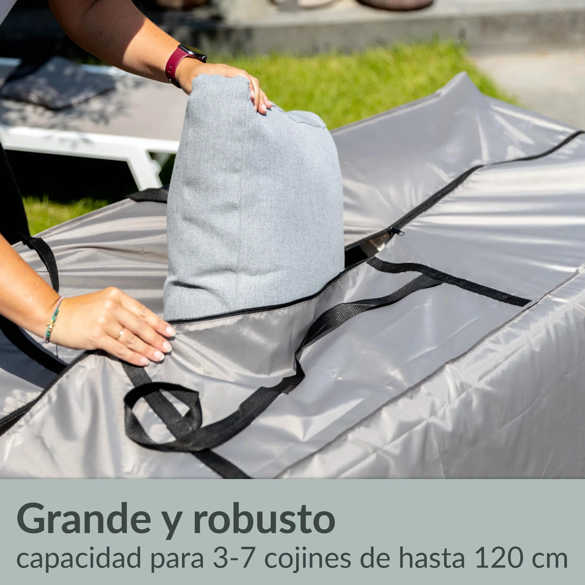 Bolsa de Almacenamiento para Cojines de jardín 175 x 60 x 80 cm Impermeable
