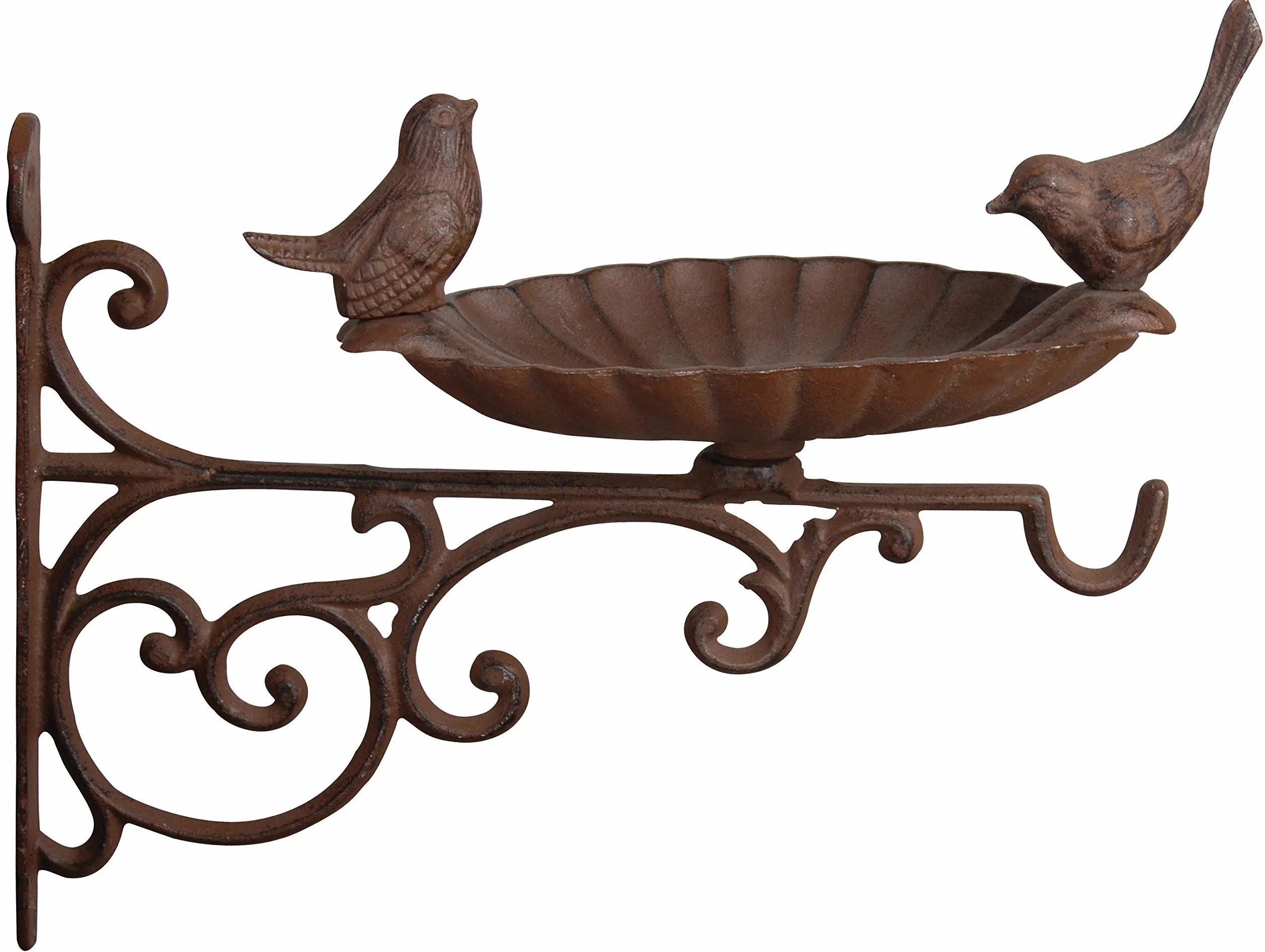 Esschert FB163 Soporte de pared comedero para pájaros hierro fundido 22 x 26 x 28 cm