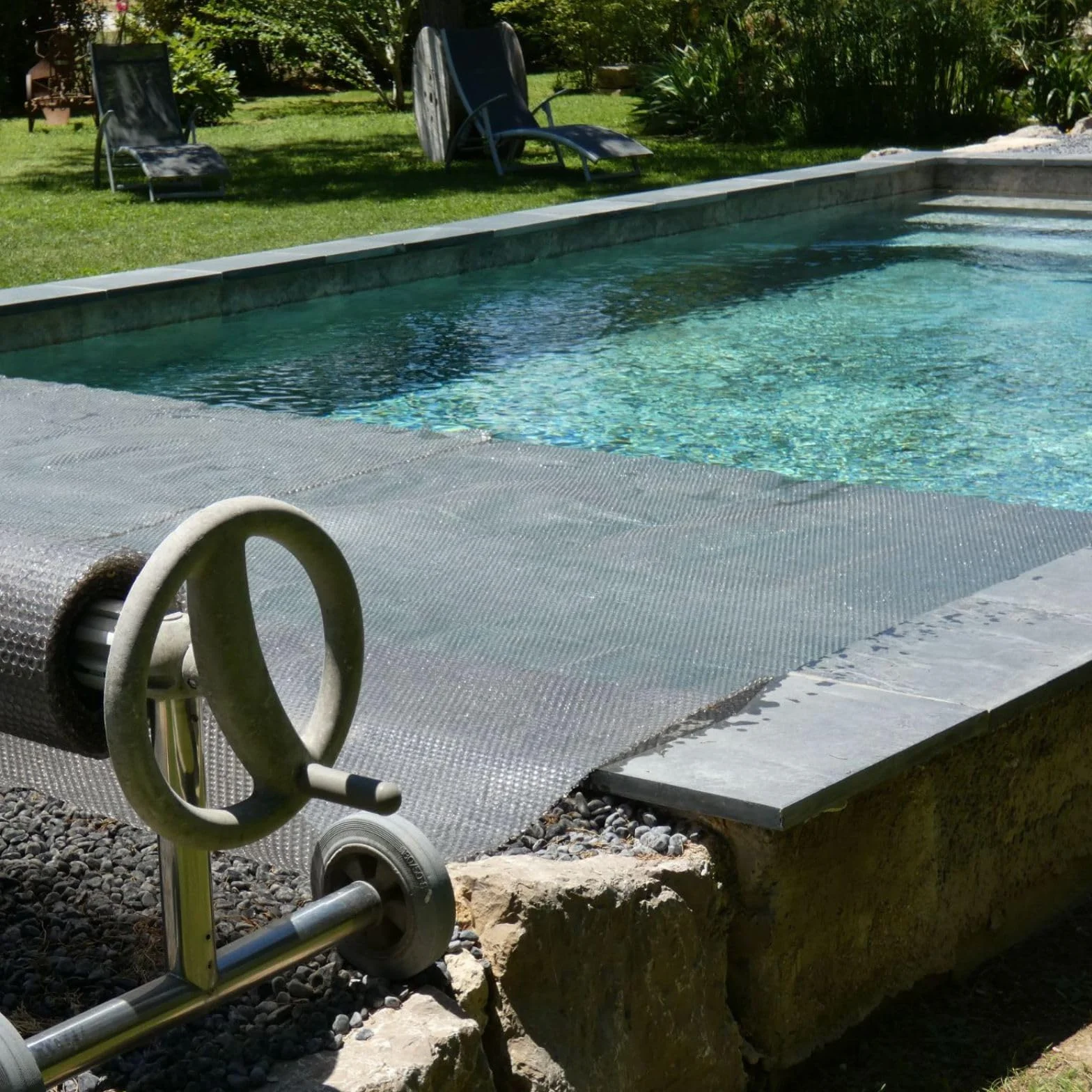 Manta solar para piscina gris plateado rectángulo 8 x 4 m grosor 350 micras lona de burbujas