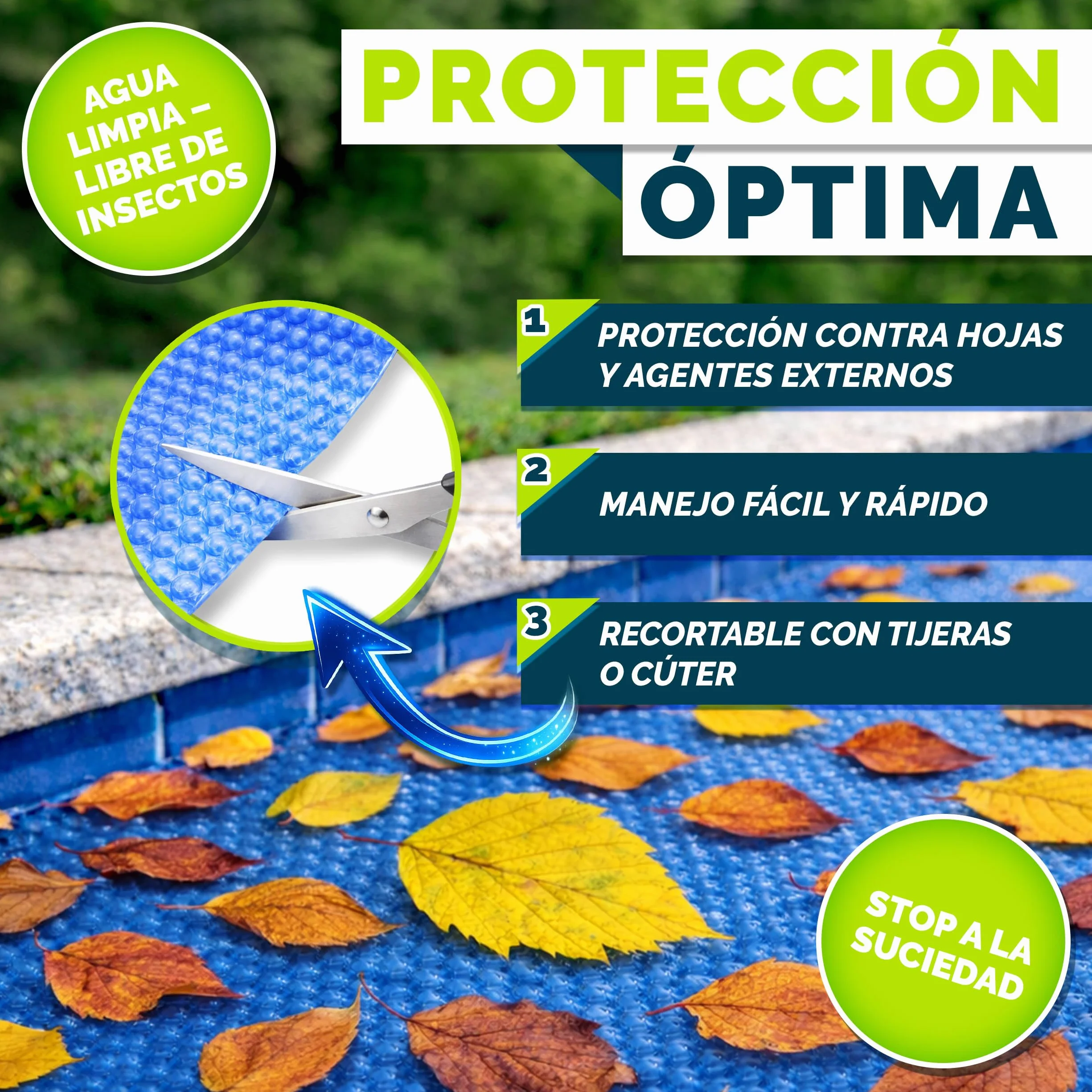Cobertor Solar para Piscinas Rectangular 800x400 cm 120 µm Calefacción Agua