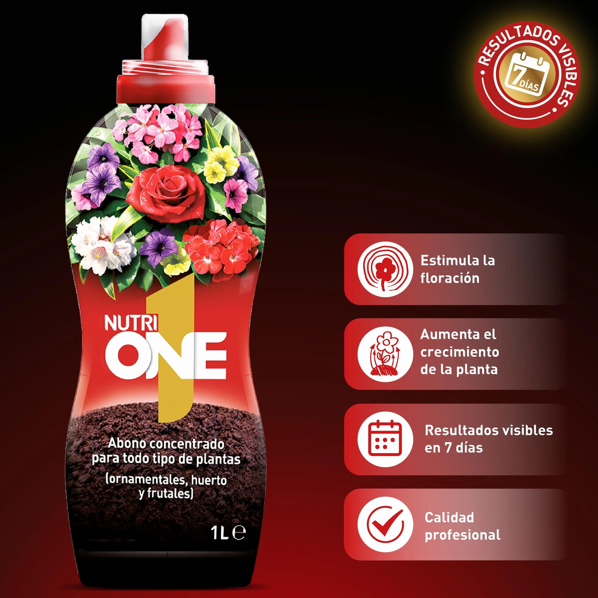 Abono líquido concentrado para Plantas y Flores Fertilizante Premium ingredientes naturales