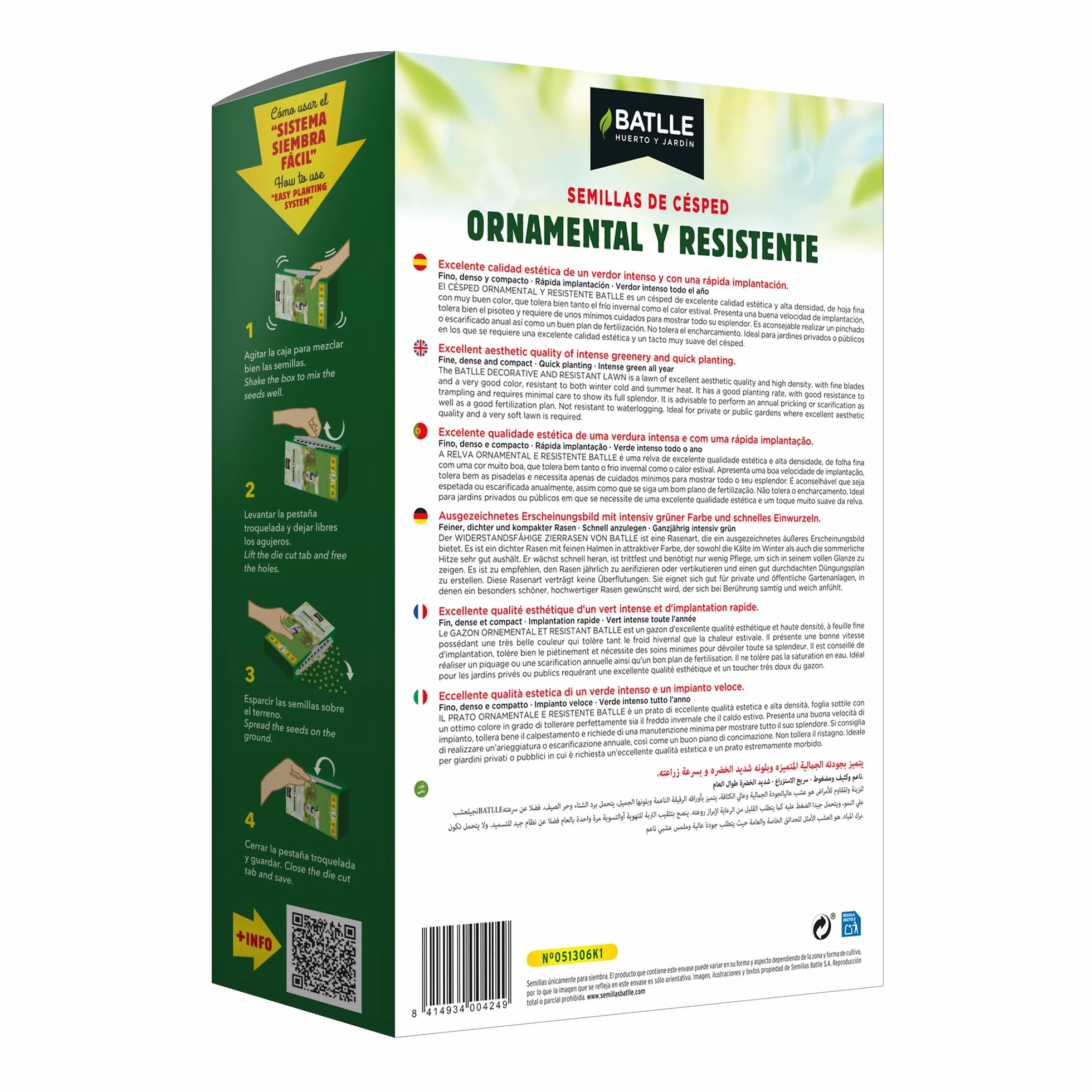 Semillas Batlle Césped Ornamental Resistente 1kg