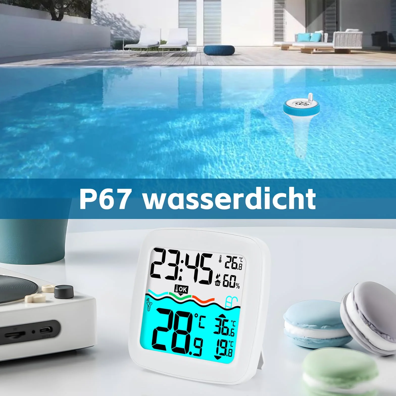 Termómetro Piscina Flotante Inalámbrico IP67