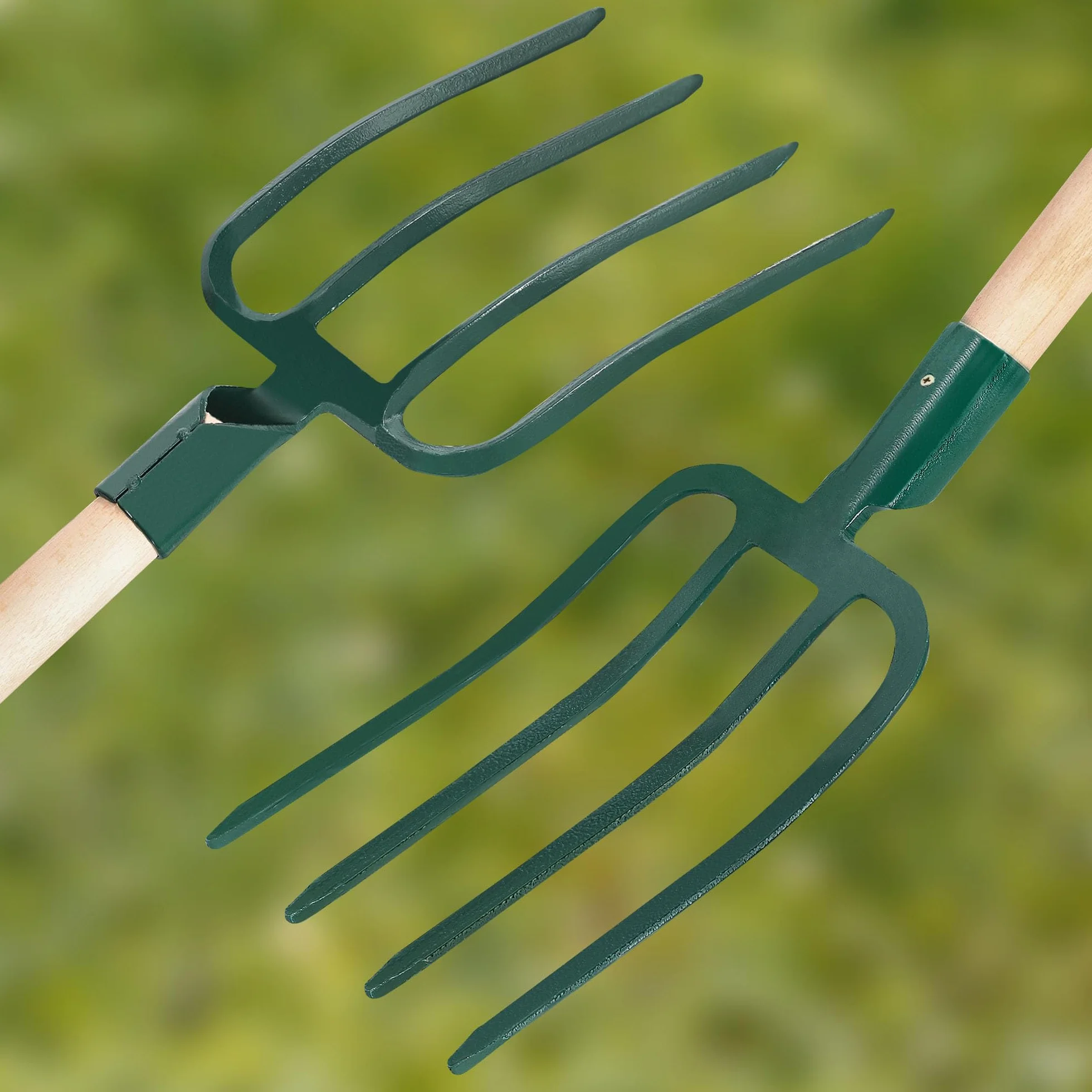 KOTARBAU® Horca de Acero con 4 Dientes Planos para Jardín