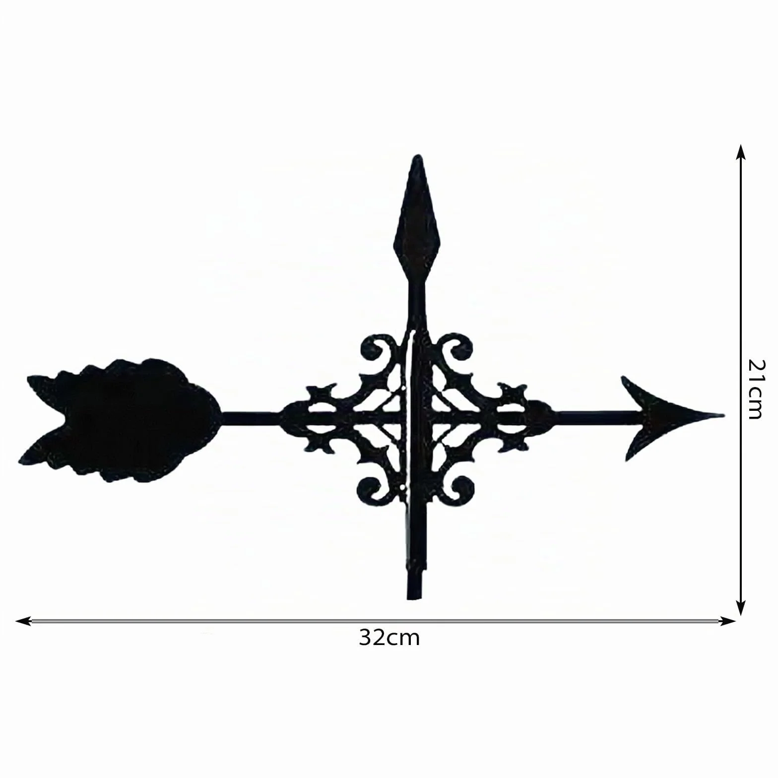 Veleta de metal robusta con soporte para pronóstico del tiempo, decorativa para jardín