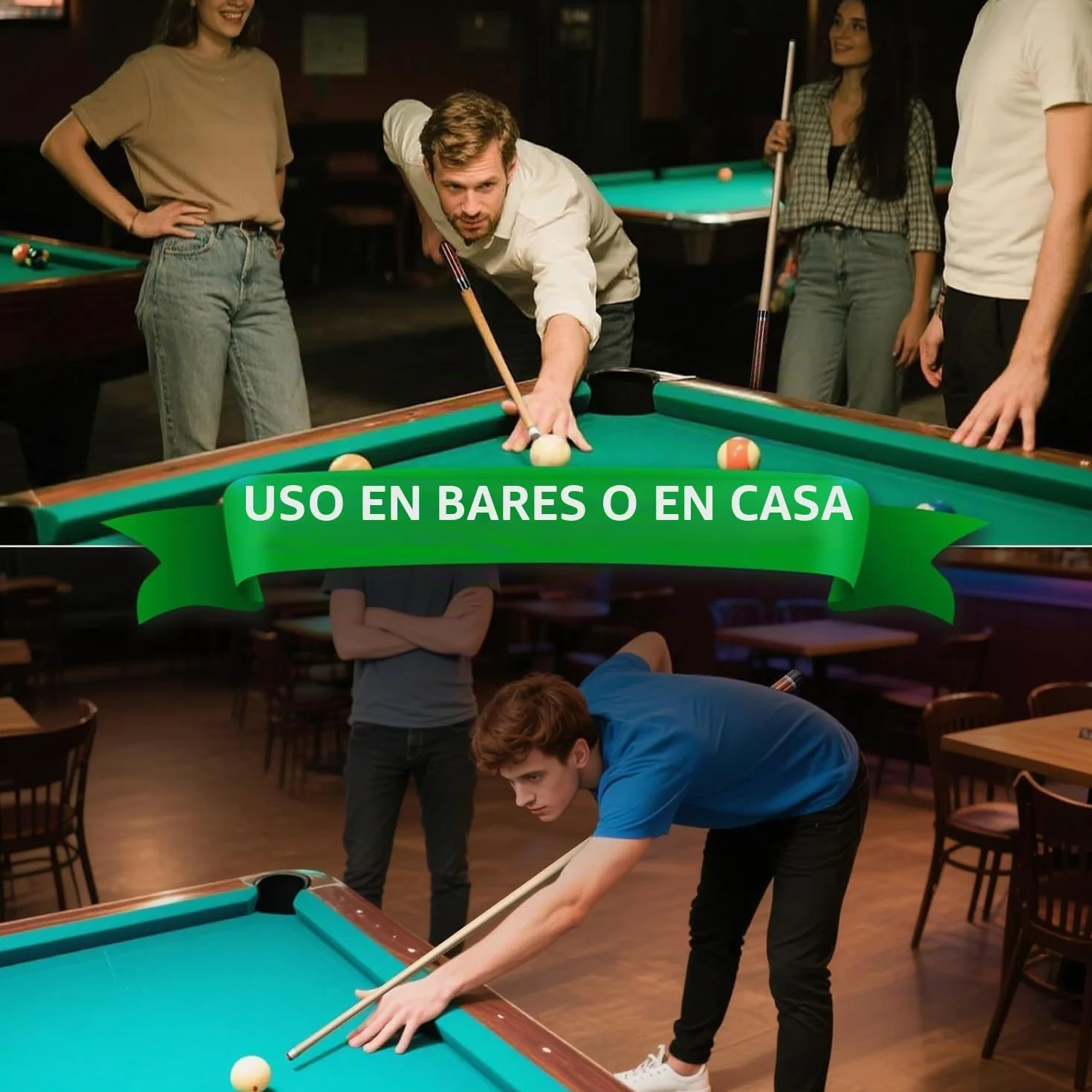 AKLOT Palos de Billar Profesional Taco Extensión Telescópica Madera de Arce Canadiense 147cm 58 Pulgadas 538-590g 19-21 onzas Estuche