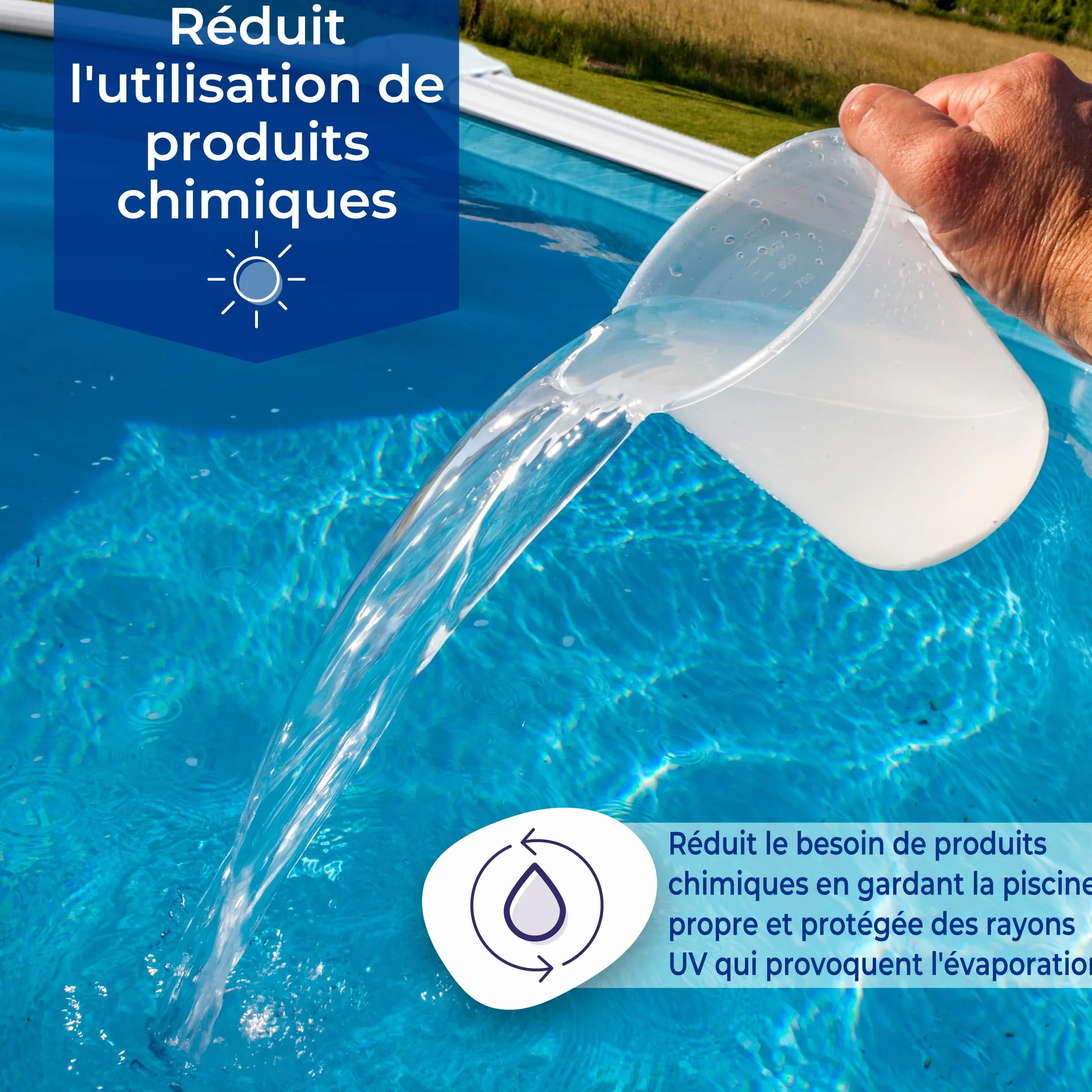 Cobertor de Verano para Piscina Redonda 460 cm Azul