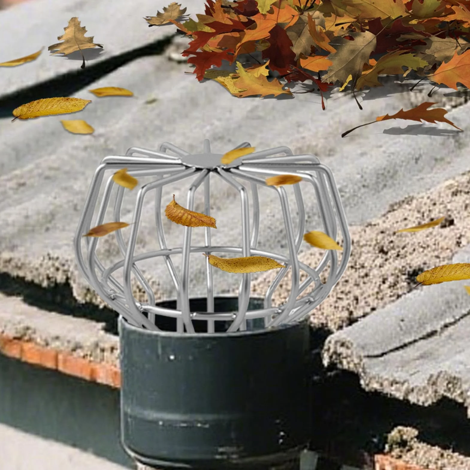 Tapa de Desagüe para Exteriores Rejilla Antihojas para Ducha Piscina Jardín