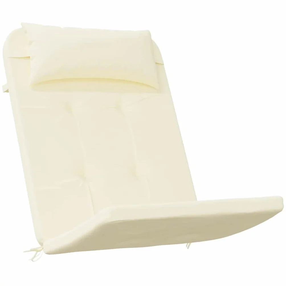 vidaXL Cojines para Silla Adirondack 2 uds Tela Oxford Color Crema, cojín, cojín para Silla de jardín, cojín para Tumbona, cojín para Silla